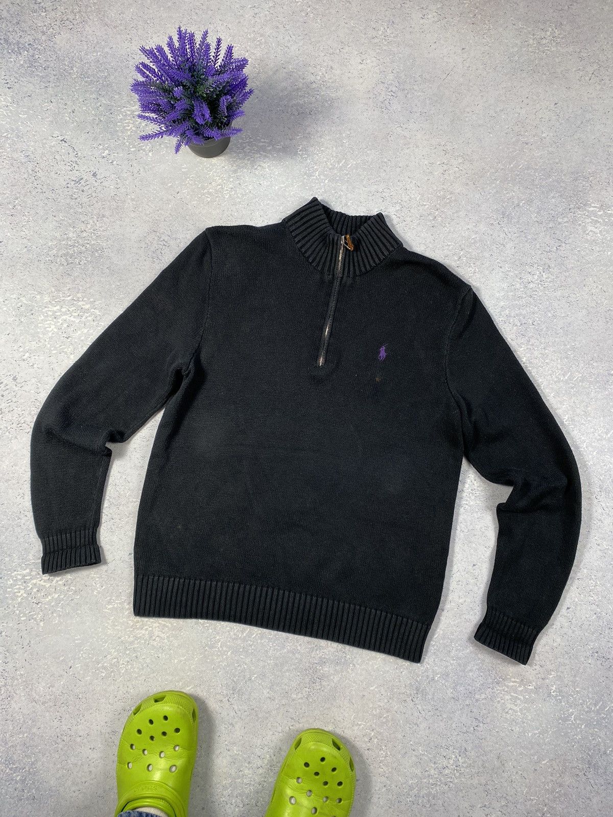 Ralph Lauren Polo Ralph Lauren Men’s Black Knitted Sweater Size Medium Size US M / EU 48-50 / 2 - 1 Thumbnail