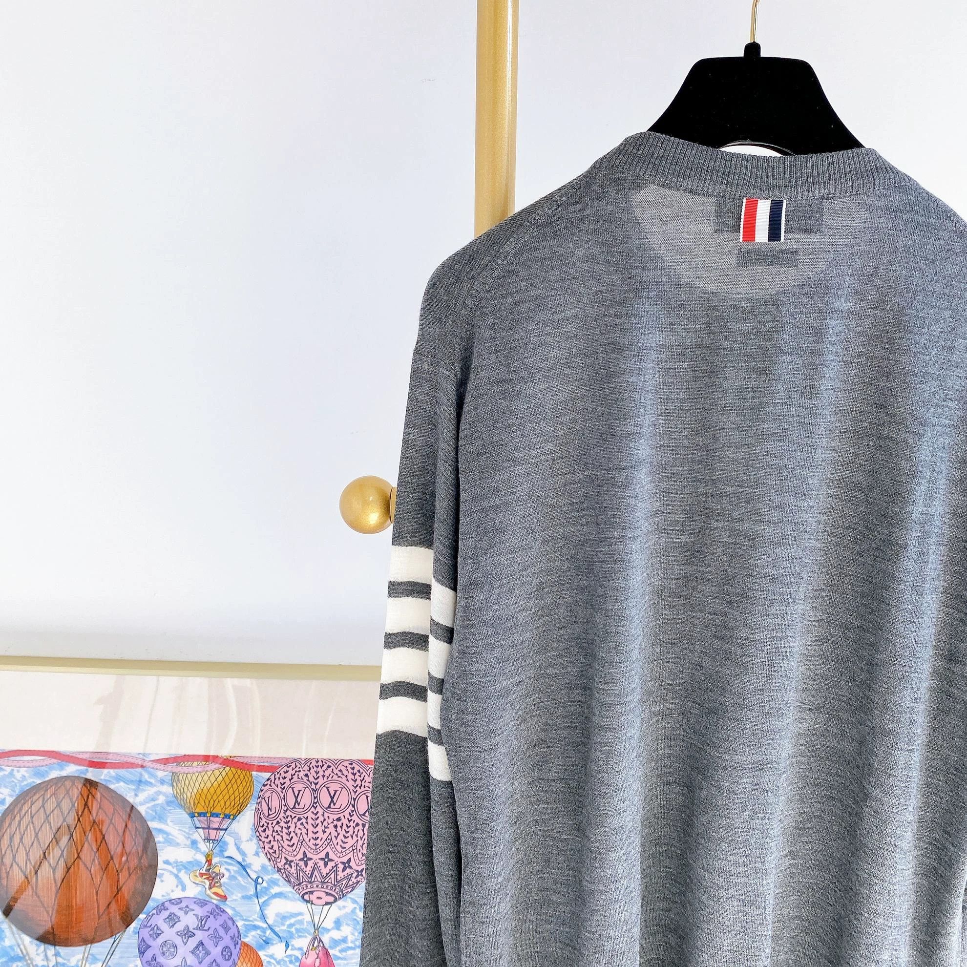 Thom Browne TB Gray Crewneck Knit Sweater US 2 Pre-owned Size XS / US 0-2 / IT 36-38 - 5 Thumbnail