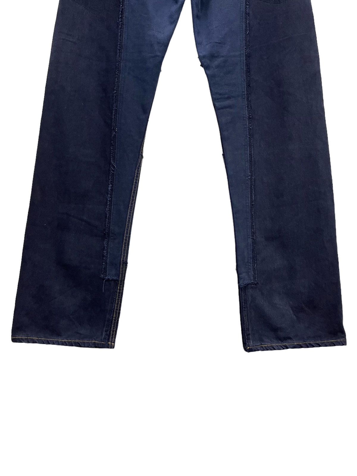 Japanese Brand 🔥FYE🔥PUNAH Frayed Patcwork Dark Blue Denim Made In Japan Size US 32 / EU 48 - 13 Thumbnail