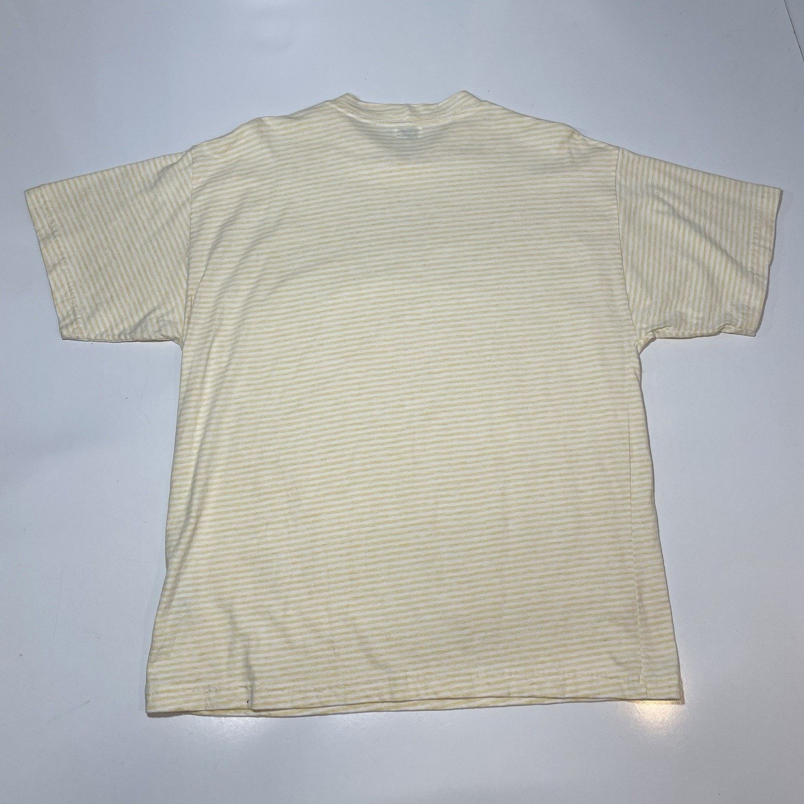 Guess VTG Guess Jeans LA T-Shirt Mens Logo Yellow White Stripe USA Size US M / EU 48-50 / 2 - 7 Thumbnail