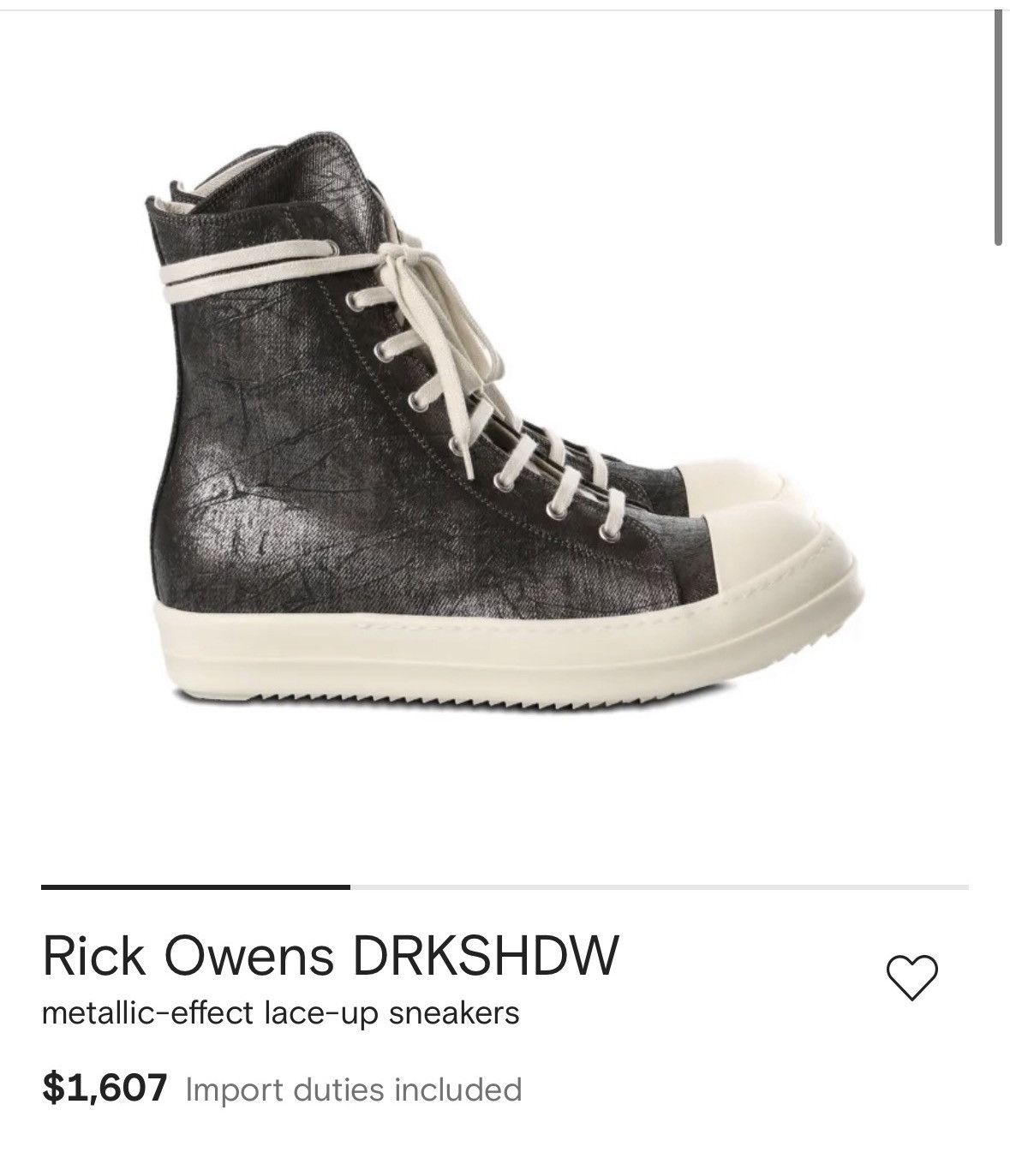 Metallic Ramones in Gray, Men's (Size 11)