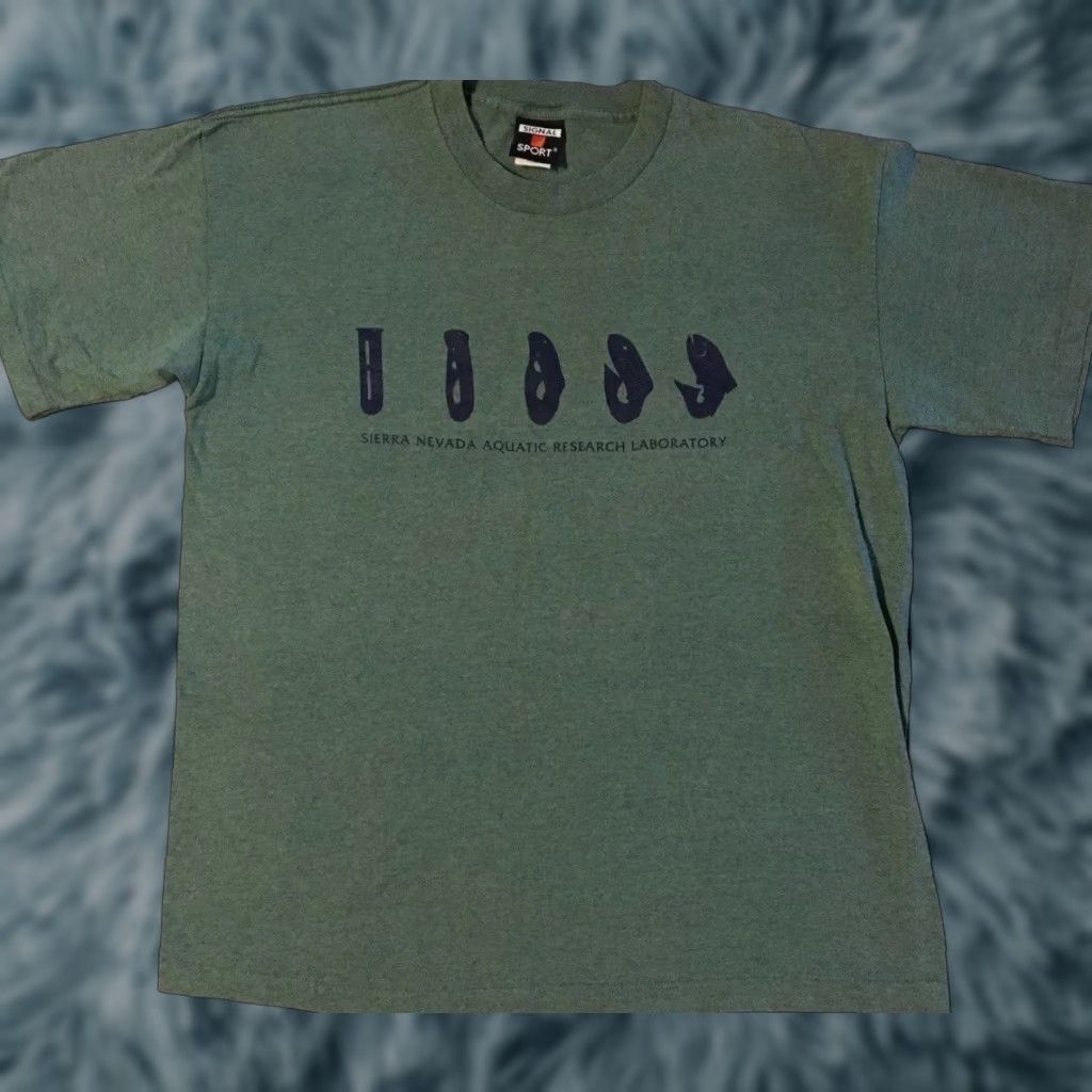 Vintage VINTAGE Sierra Nevada Aquatic Research Lab Shirt XL Men Green 90s 80s Grunge Beach Nature Animal USA Single Stitch T-Shirt Size US XL / EU 56 / 4 - 1 Thumbnail