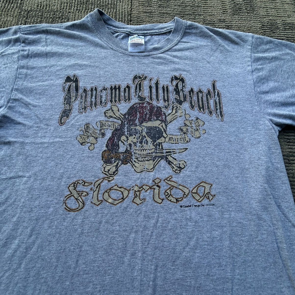 Vintage Vintage Panama Beach Florida Skull Pirate Graphic T-shirt Size US M / EU 48-50 / 2 - 2 Thumbnail