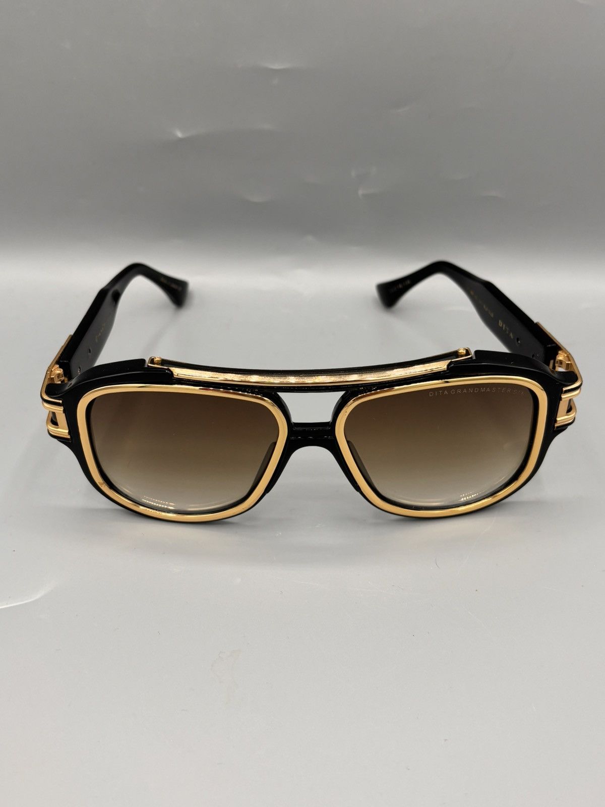 Dita DITA Grandmaster Six Black Gold Sunglasses Luxury Aviator Size ONE SIZE - 4 Thumbnail