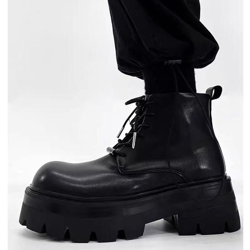 Other Black Thick Sole Big Head Derby Boots Size US 8 / EU 41 - 1 Thumbnail