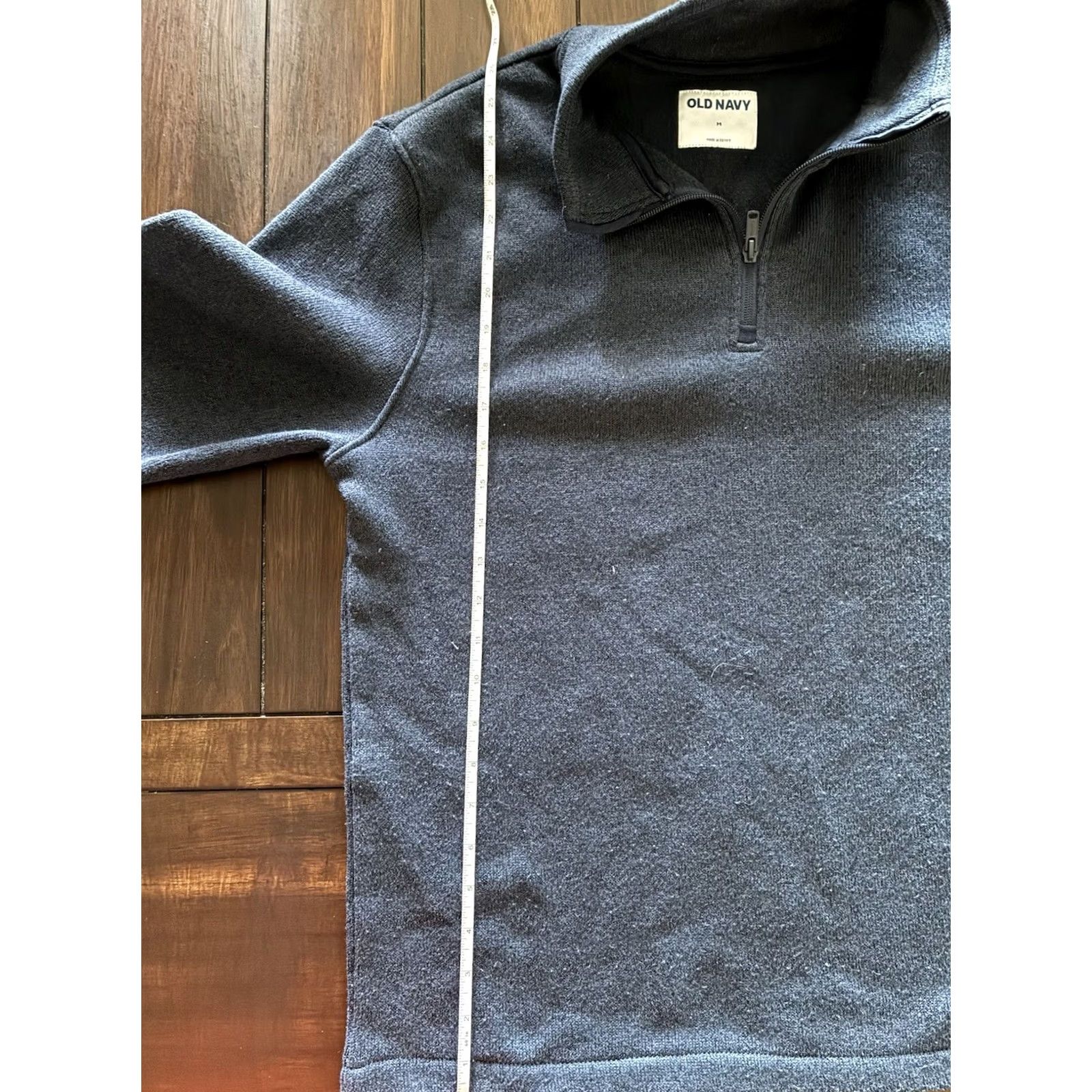 Old Navy Old Navy Mens Medium Pullover Quarter Zip Blue Fleece Sweater (Regular) Size US M / EU 48-50 / 2 - 5 Thumbnail