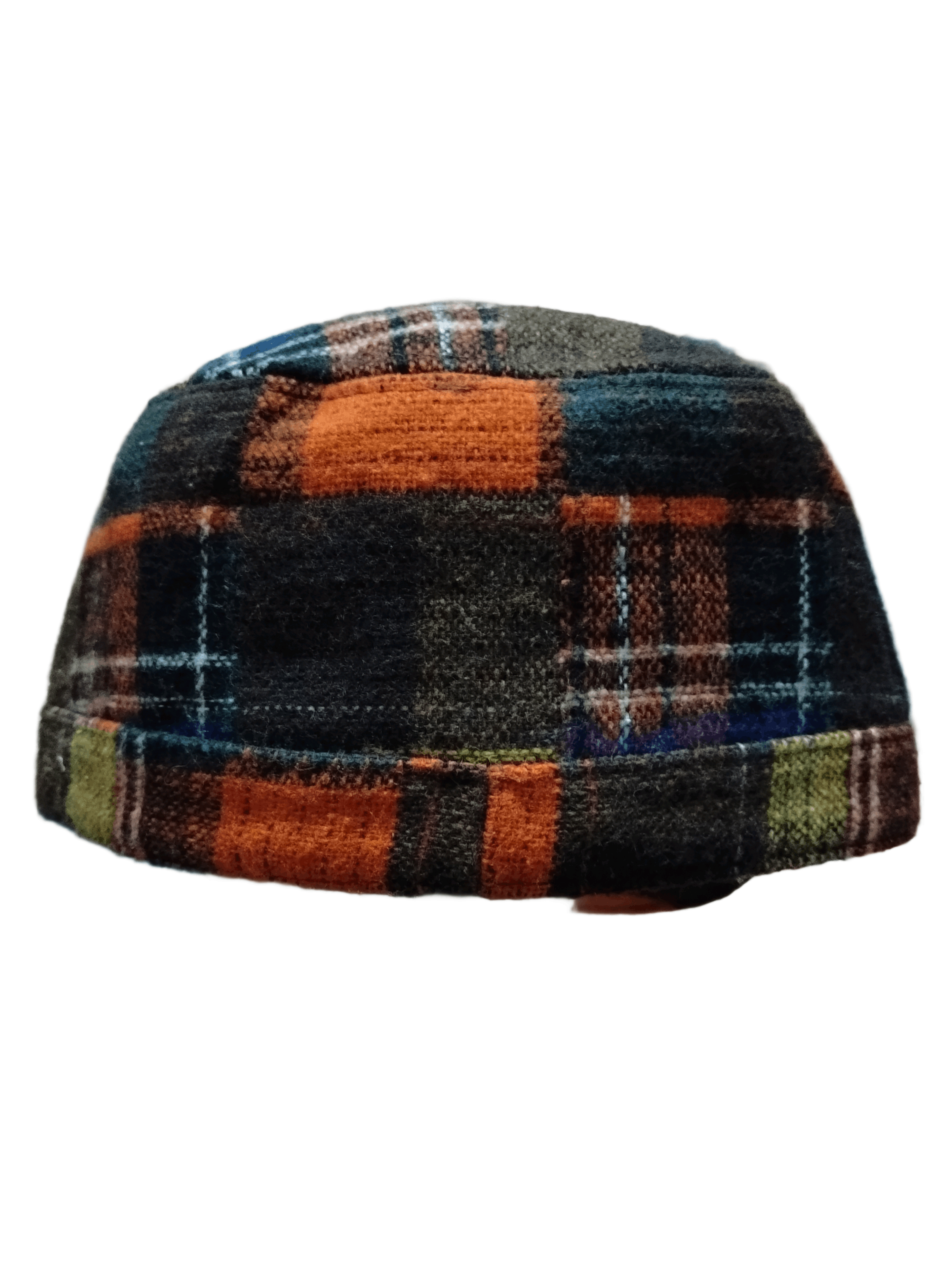 Japanese Brand Cap plaid wool Roundcap colorfull checkered pattern Size ONE SIZE - 4 Thumbnail