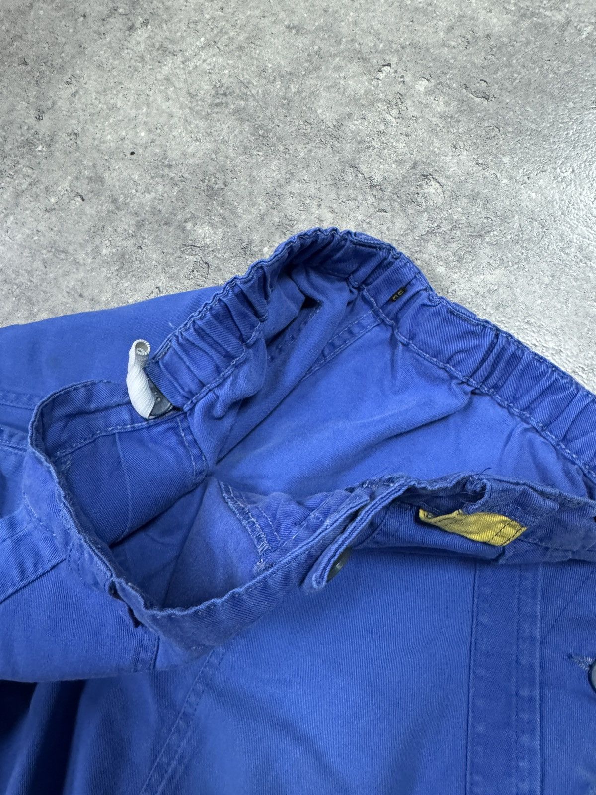 Le Laboureur × Vintage TRASHED Cropped 70s Swiss Workwear Pants Vintage Workwear Size US 36 / EU 52 - 5 Thumbnail