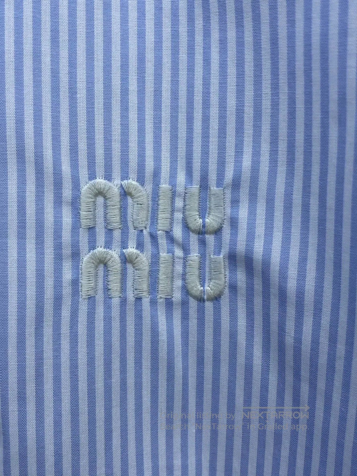 Miu Miu Miu Miu Lace Panel Vertical Stripe Shirt. Size S / US 4 / IT 40 - 4 Thumbnail