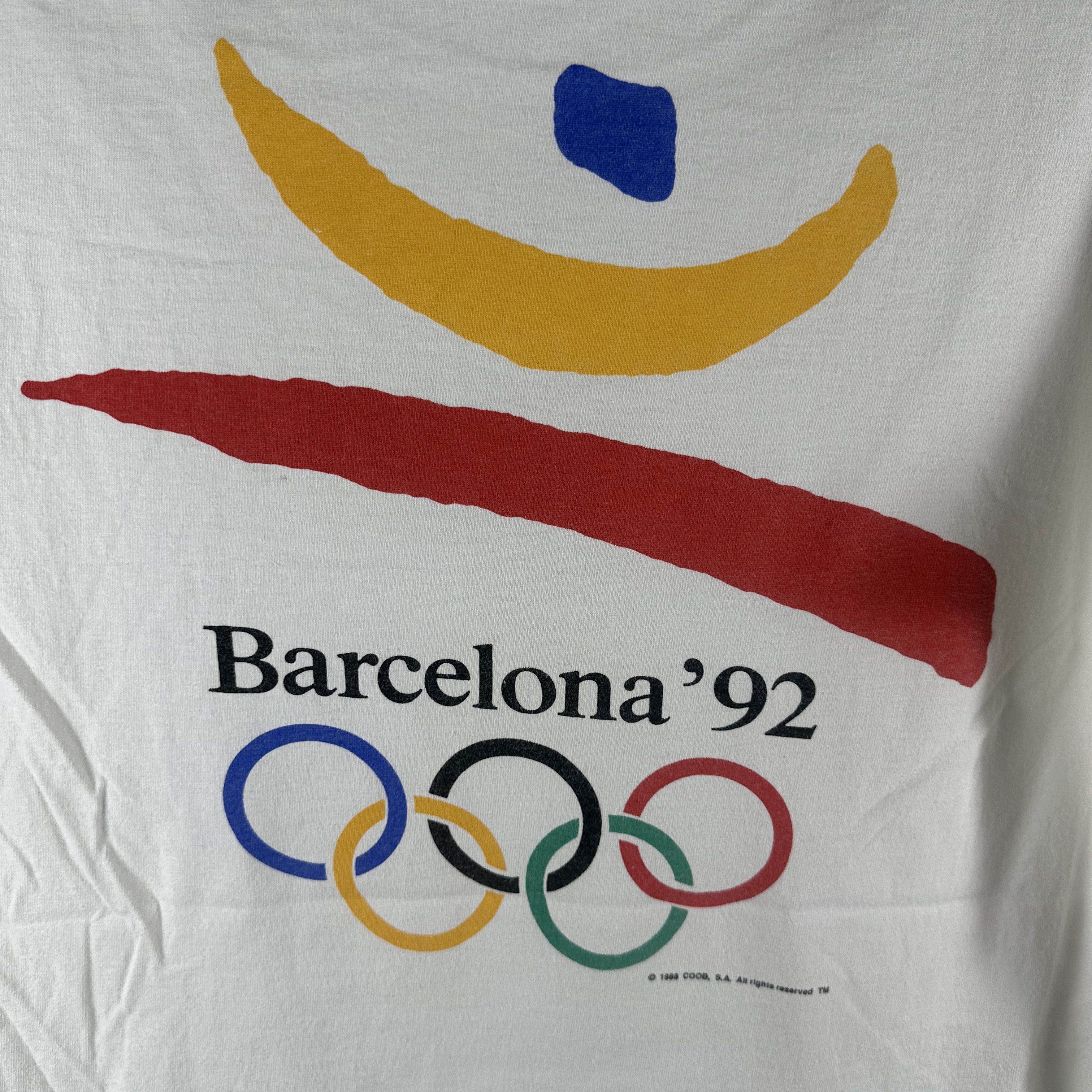 Vintage Vintage 1992 Barcelona Olympics Cobi Mascot Graphic T-Shirt Size US L / EU 52-54 / 3 - 4 Thumbnail
