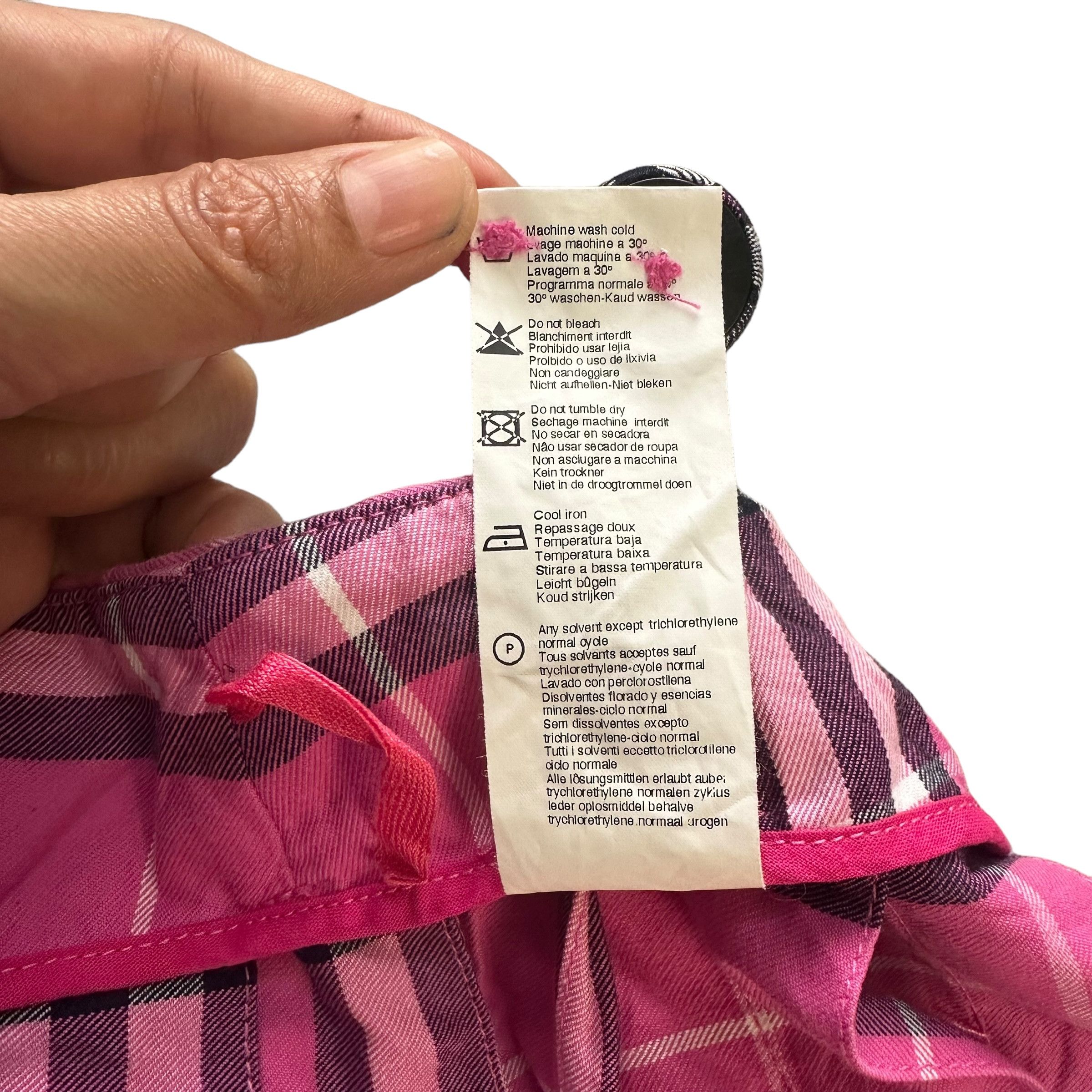 Burberry C.W.F Pink Nova Check Mini Skirt #A5-0111