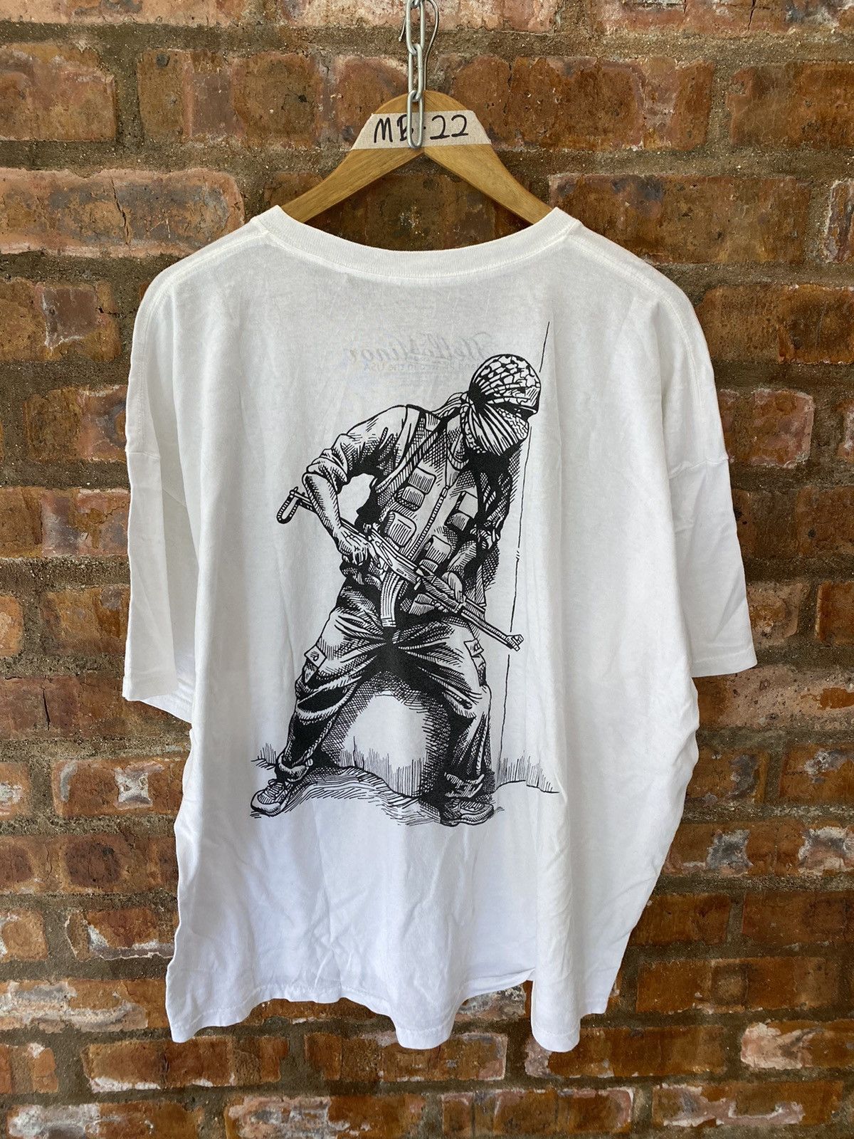 Vintage 2004 Hell Mirror Mickey Vs Middle East War Stop war!! Size US XL / EU 56 / 4 - 5 Thumbnail