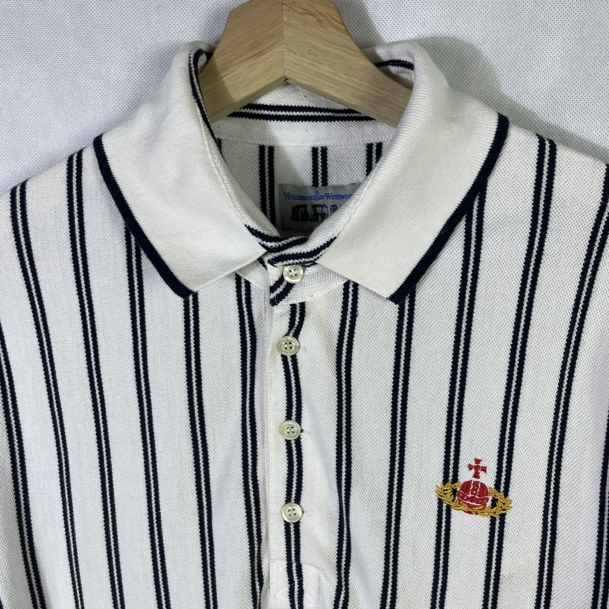 Vivienne Westwood Vivienne Westwood Man Embroidery Stripes Polo Tshirt Size US M / EU 48-50 / 2 - 5 Thumbnail