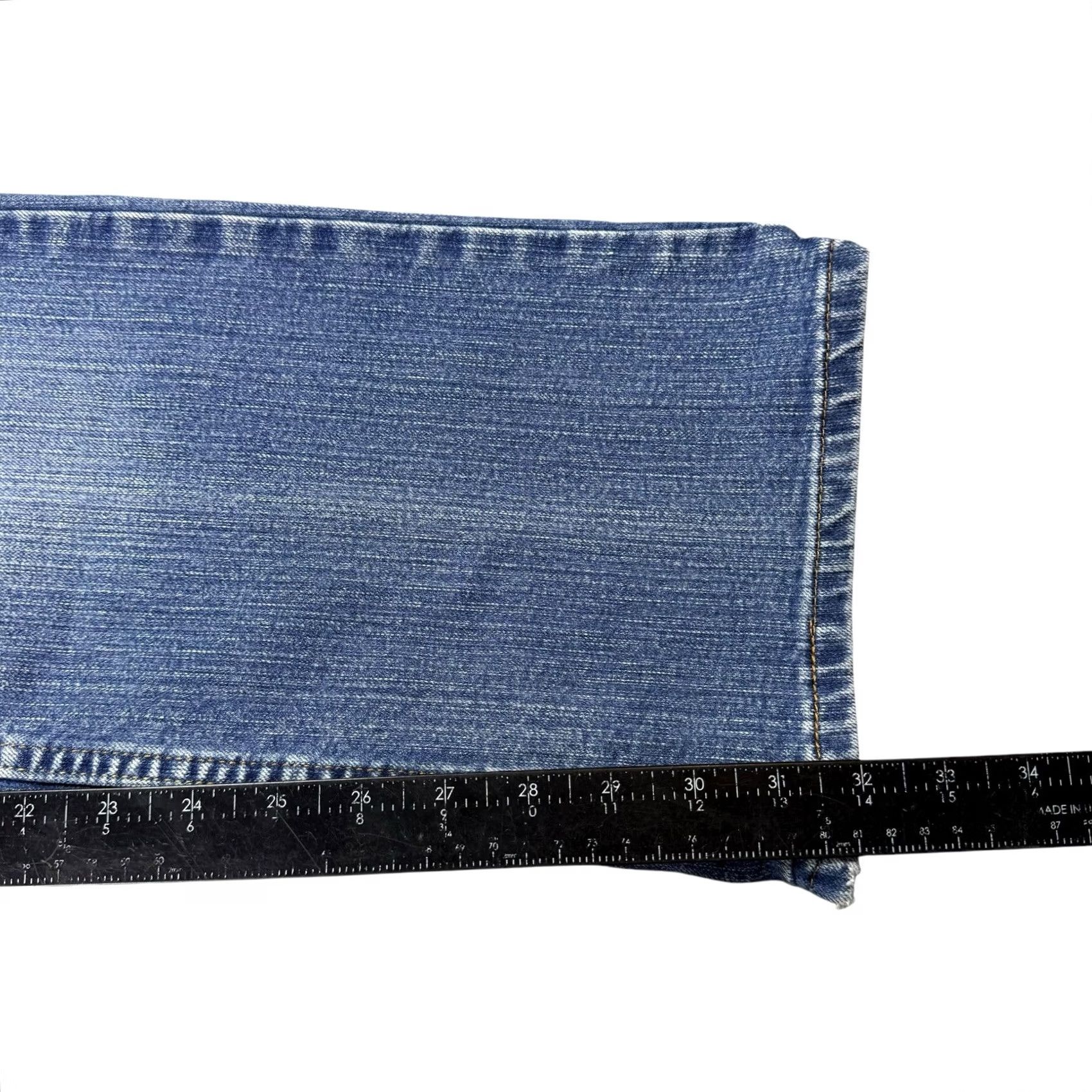Lee Lee Riders Bootcut Jeans Women's 10 Slimming Cowgirl Pleated Blue Denim 30x32 Size 32" / US 10 / IT 46 - 3 Thumbnail