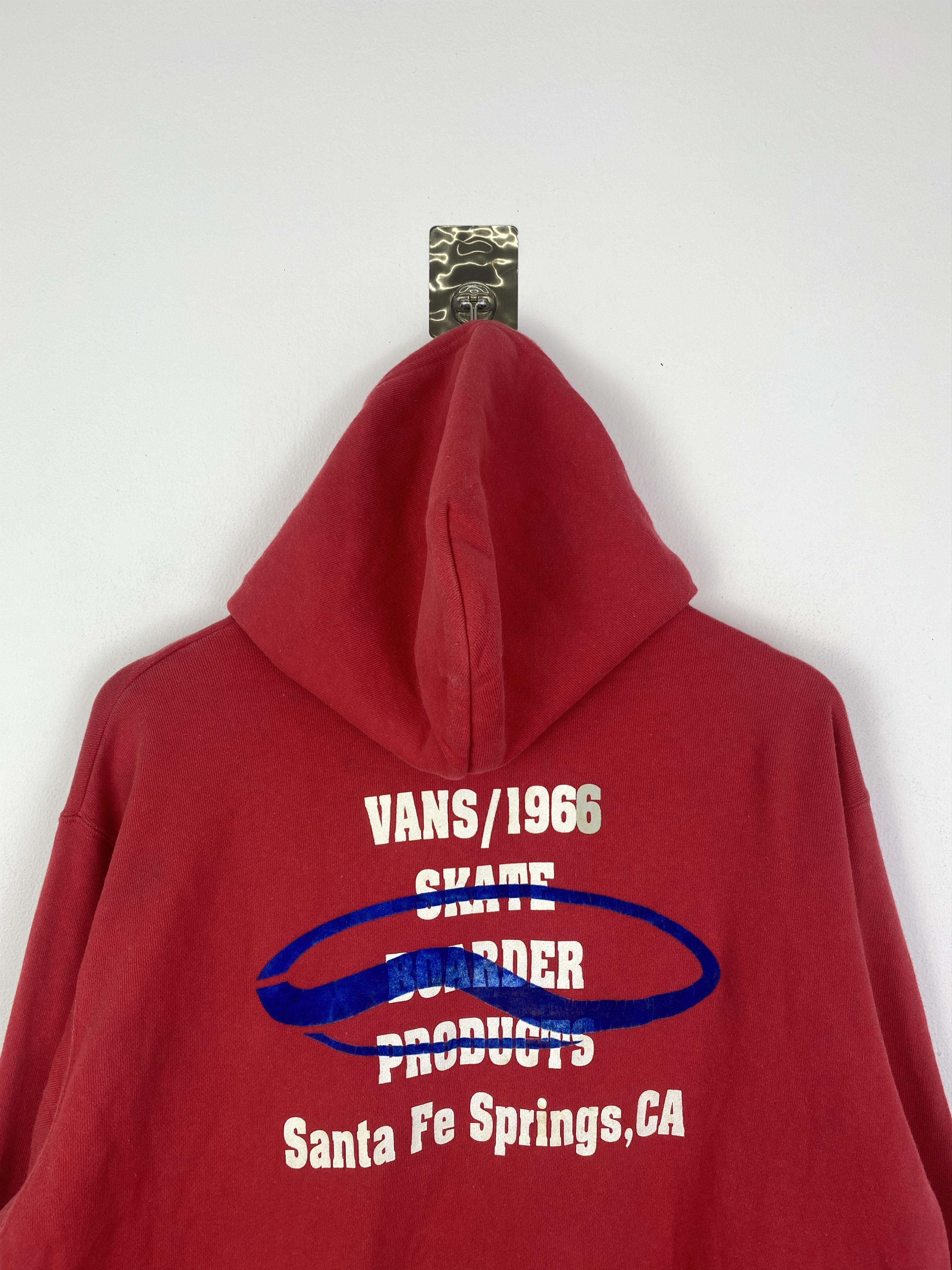 Vans Vintage Vans Central Logo Hoodie Pull Over SH0101 Size US L / EU 52-54 / 3 - 3 Thumbnail