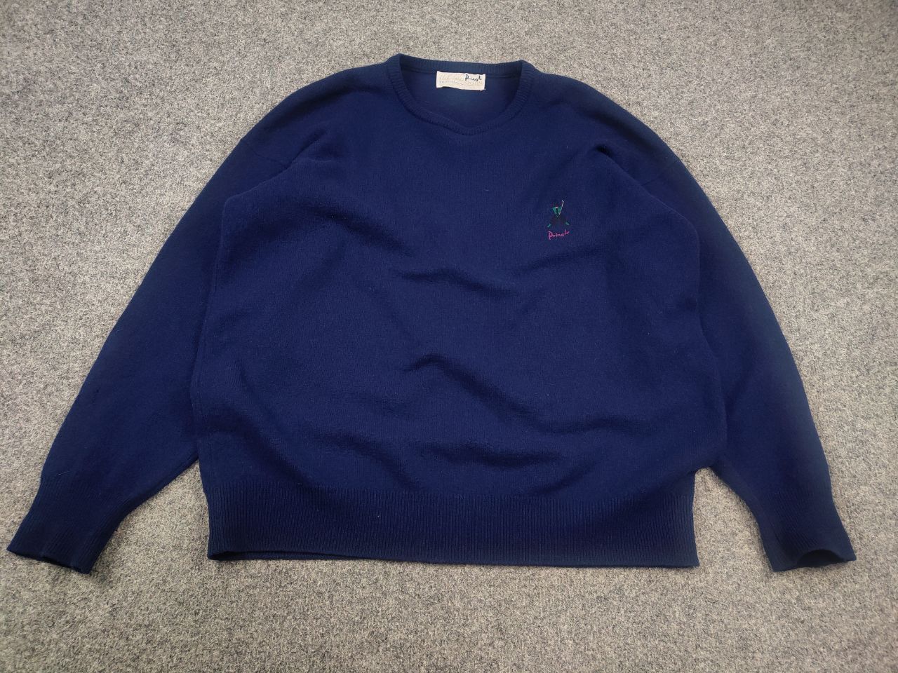 Pringle Of Scotland Vintage 80-90's Pringle Scotland Pure Wool Blue Knit Sweater Size US XL / EU 56 / 4 - 3 Thumbnail