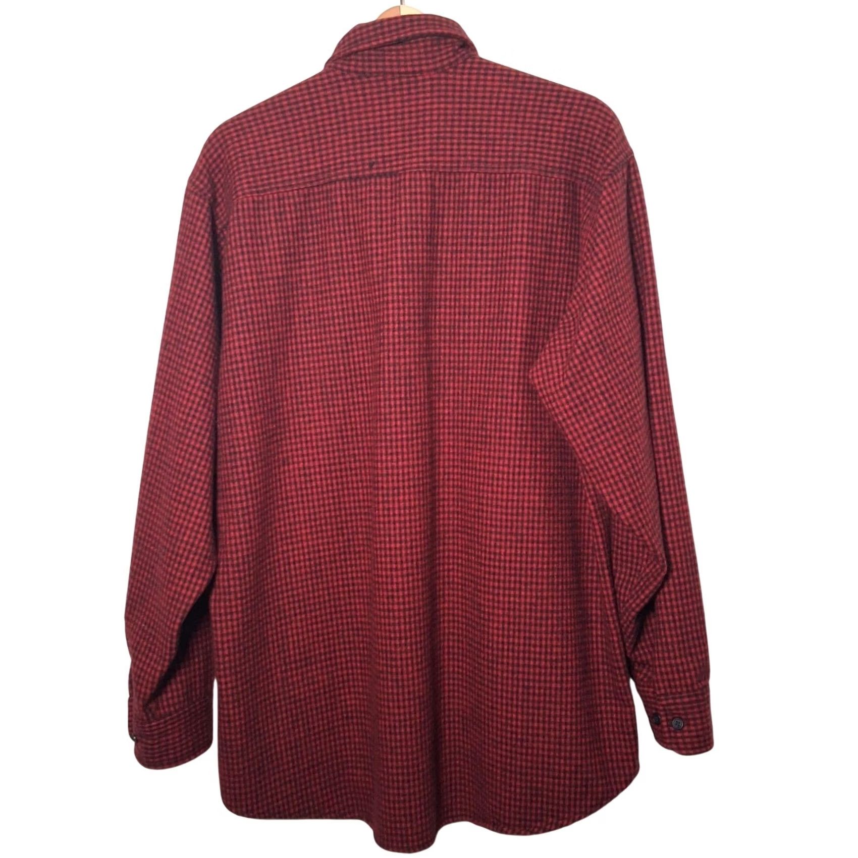 Vintage Woolrich Button-Down Shirt Men M Plaid Red Wool Blend Nylon Wool Outdoorsy Cabin Lumberjack Pockets Regular Fall Winter Spring Size US M / EU 48-50 / 2 - 2 Thumbnail