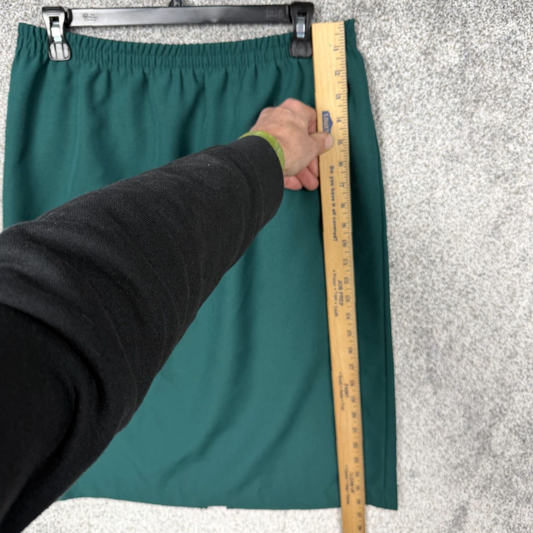 Blair VINTAGE Blair Boutique Skirt 14 Green Elastic Waist Midi Pencil Womens 90s USA Made) Size 36" / US 14 / IT 50 - 3 Thumbnail