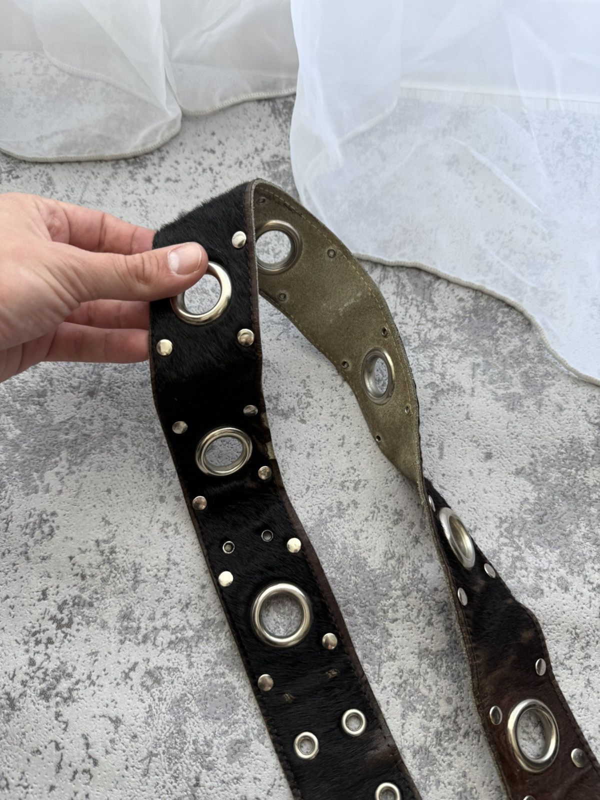 Designer Vintage COW Leather Y2K Belt Size ONE SIZE - 4 Thumbnail