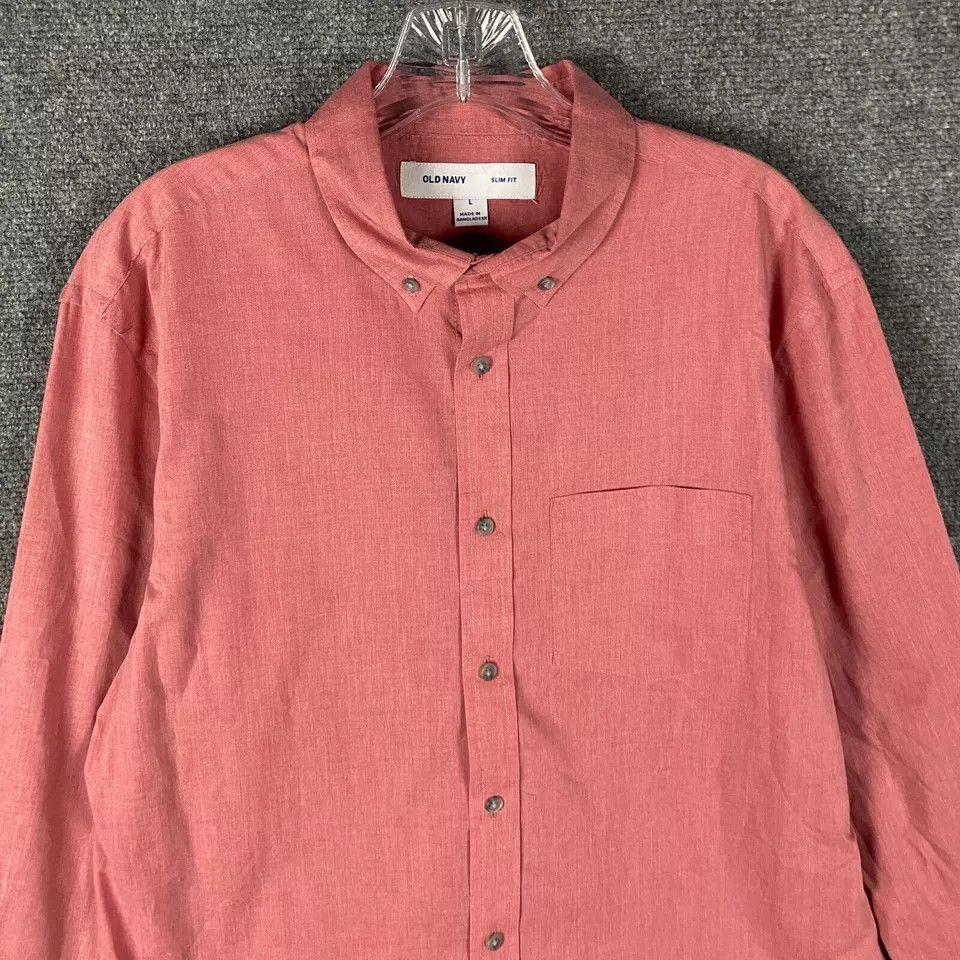 Old Navy Old Navy Button Down Shirt Men Large Slim Fit Long Sleeve L Size US L / EU 52-54 / 3 - 2 Thumbnail