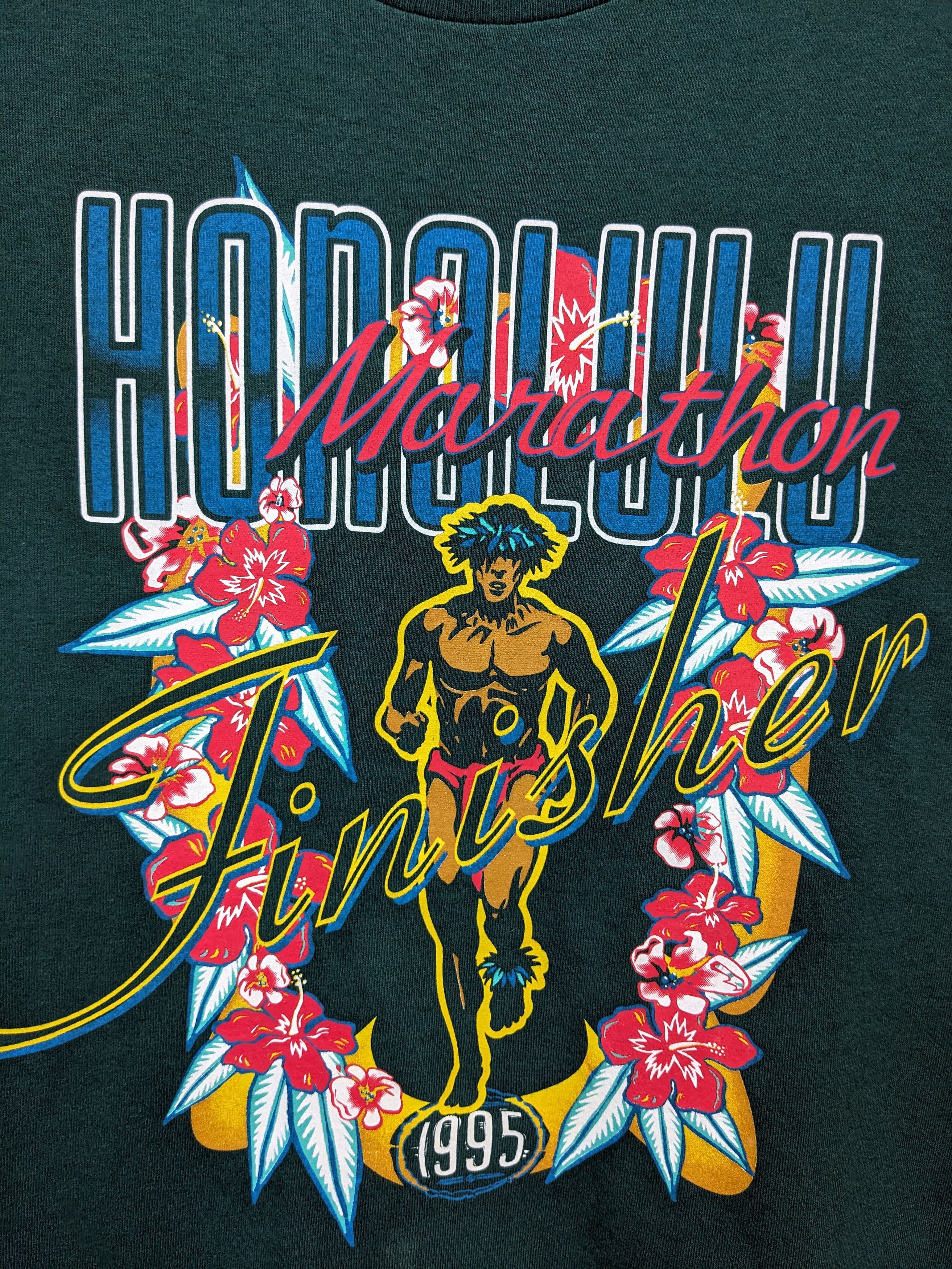 Nike VINTAGE NIKE 1995 HONALULU MARATHON FINISHER MADE IN USA Size US L / EU 52-54 / 3 - 3 Thumbnail
