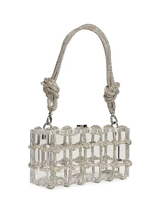 Cult Gaia os11x0326 Size: OS / Bess Acrylic Top Handle Bag in Silver Size ONE SIZE - 5 Thumbnail
