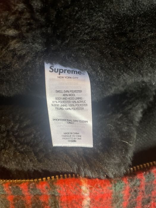 Supreme Supreme Plaid Wool Hooded Work Jacket | Grailed