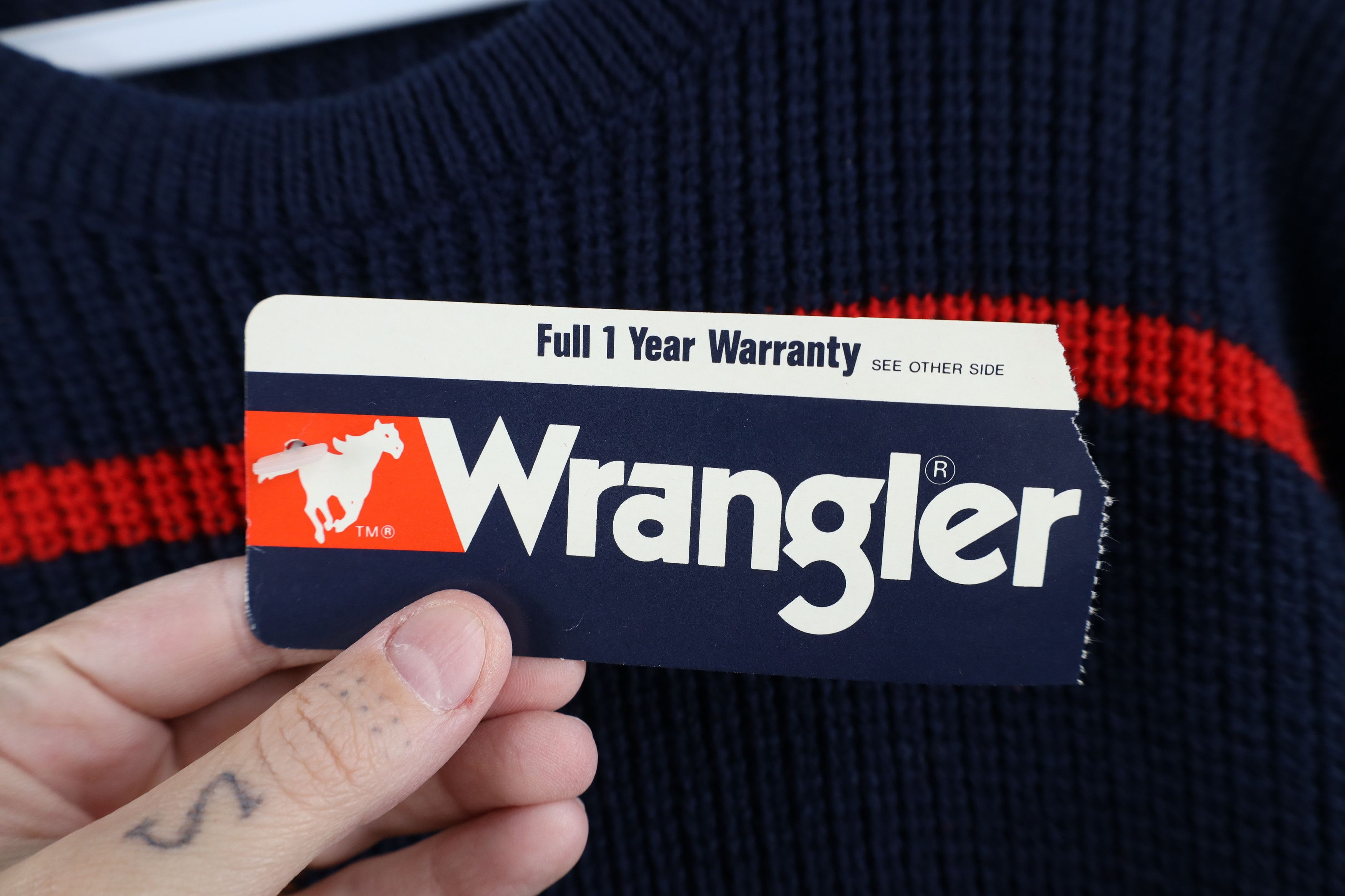 Wrangler Deadstock Vintage 70s 80s Wrangler Knit Crewneck Sweater Size US S / EU 44-46 / 1 - 5 Thumbnail