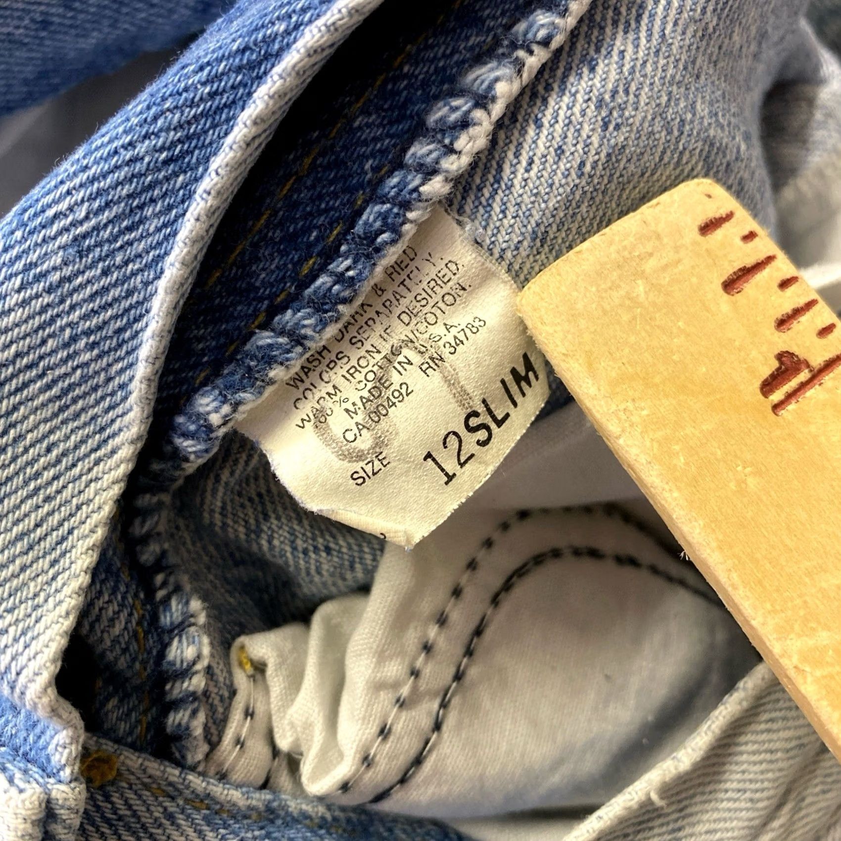 Lee VINTAGE Lee Riders Slim 80s Jeans Blue Denim 22x25.5 Women Regular Straight High Rise (2)** Size 40" / US 18 - 5 Thumbnail