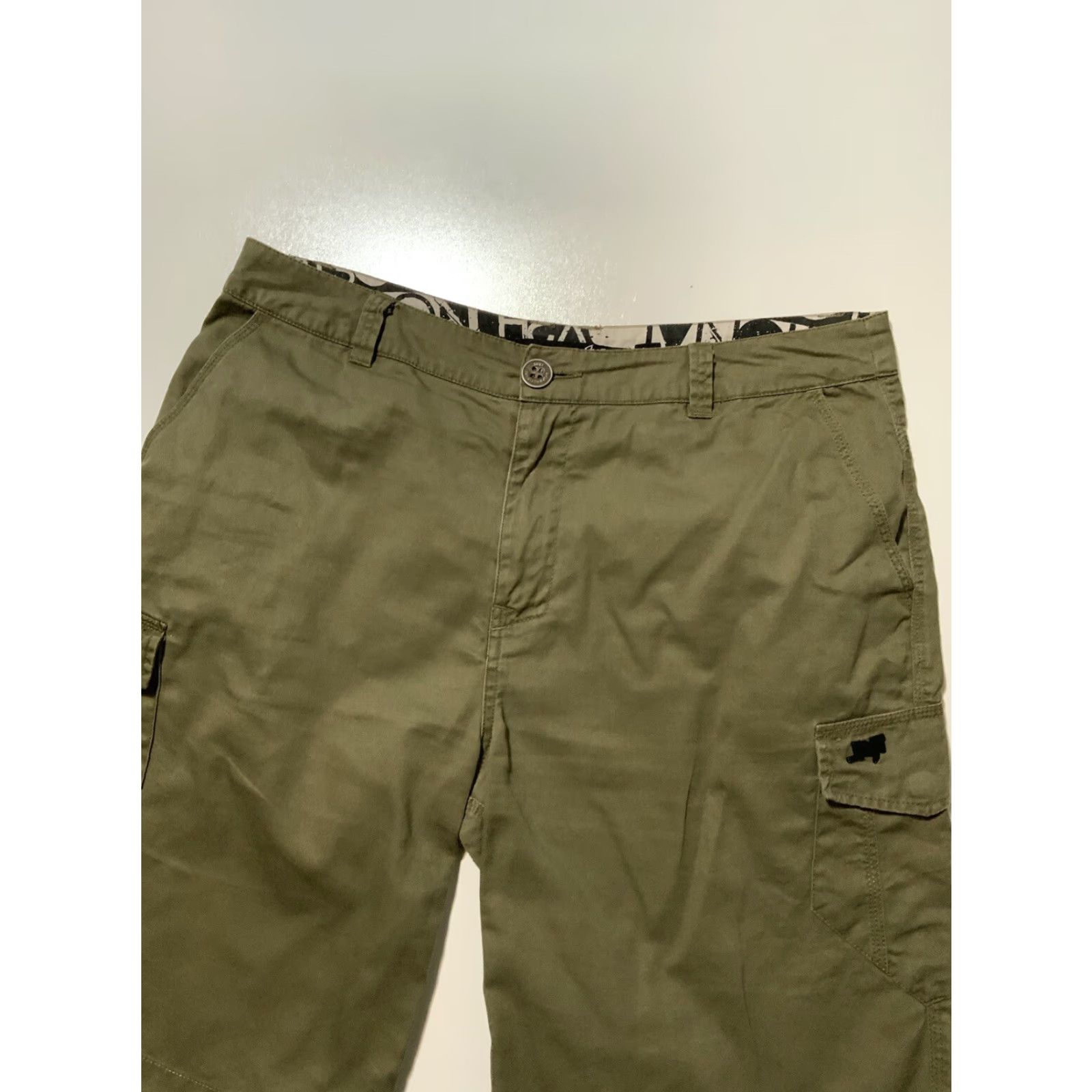 Olive VINTAGE Lost Enterprises Olive Green Cargo Utility Skate Shorts Sz. 32 Mens Size US 32 / EU 48 - 5 Thumbnail
