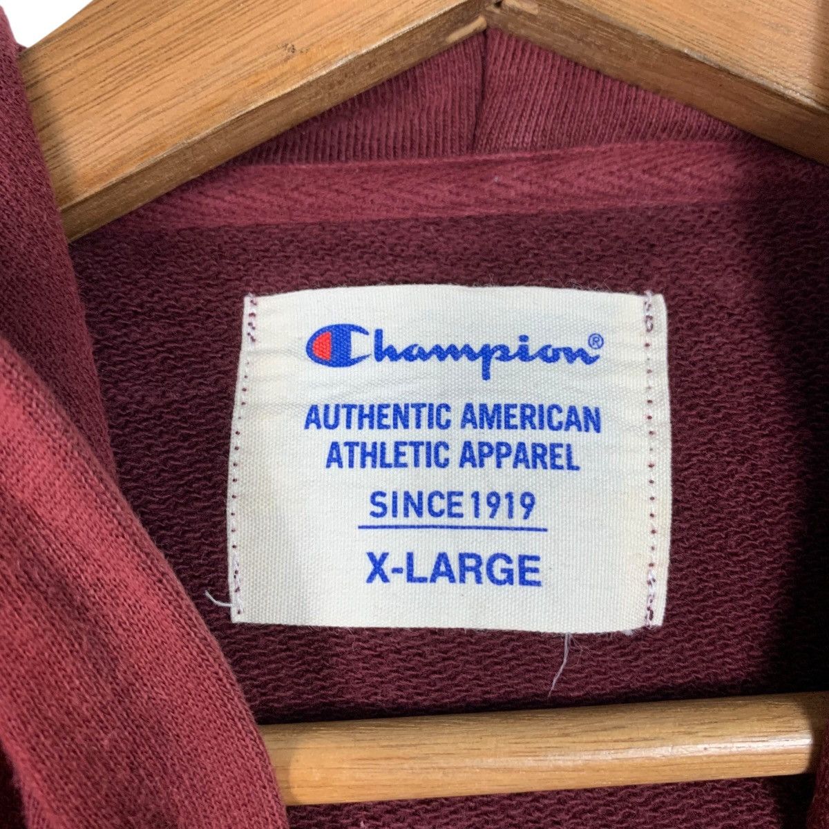 Champion CHAMPION Maroon Pullover Hoodie Sweatshirt #3614-C165 Size XL / US 12-14 / IT 48-50 - 10 Thumbnail