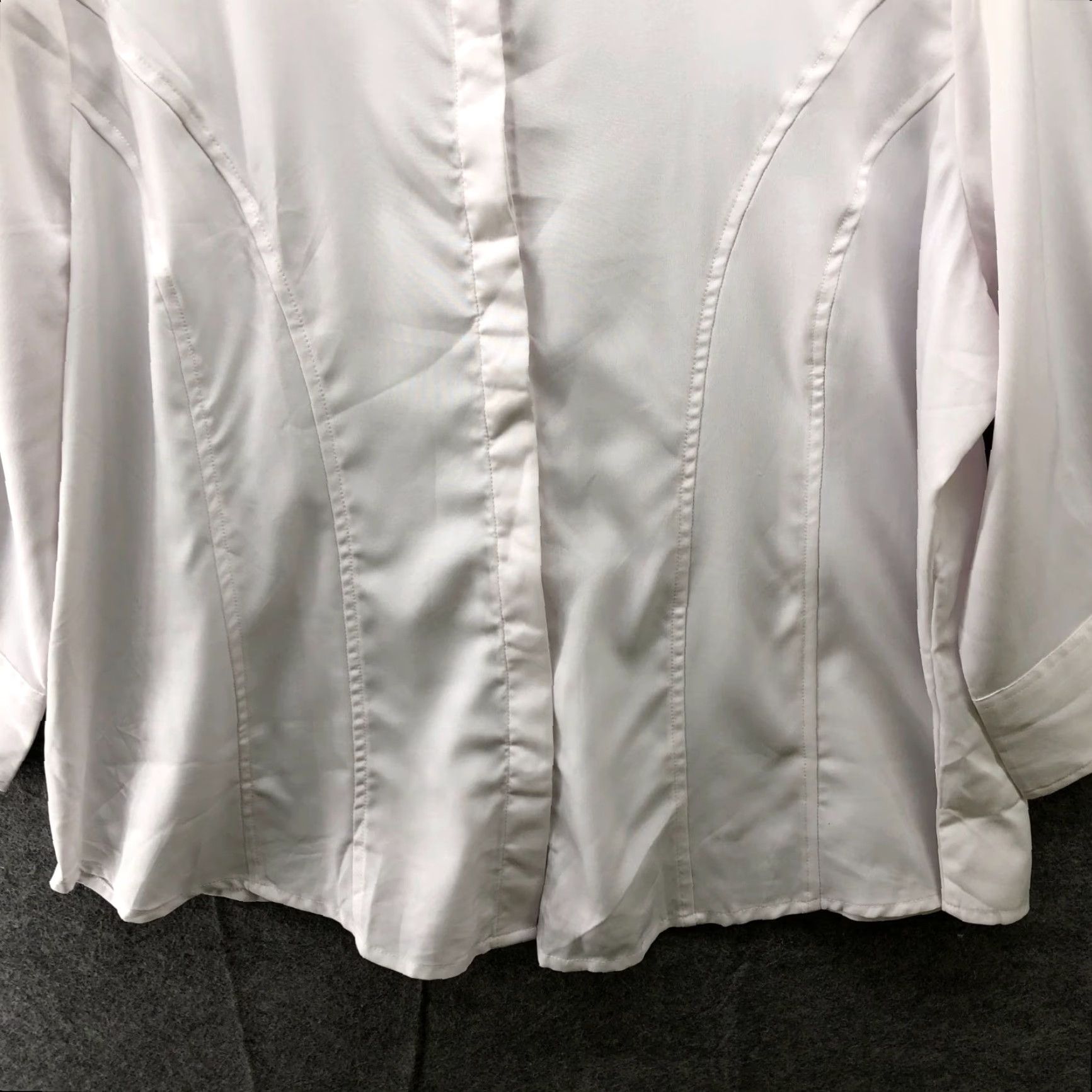 Vintage CATO White Button Down Shirt Womens 24W 3/4 Sleeve Blouse (Plus) Size 4XL / US 24-26 - 4 Thumbnail