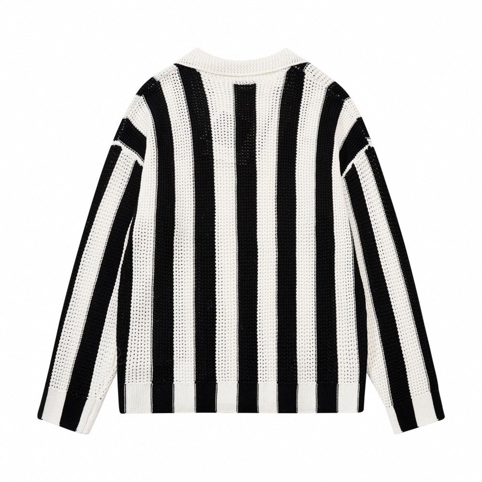 Vintage Striped Knit Sweater, Loose Fit Pullover Size US M / EU 48-50 / 2 - 2 Thumbnail