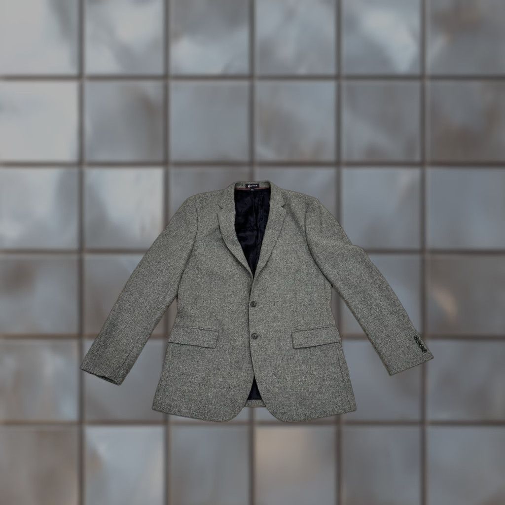 J.Crew J.Crew Sport Coat Blazer Mens Two Button Gray Yorkshire Tweed 44L Size 44R - 1 Thumbnail