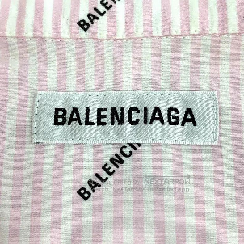 Balenciaga Balenciaga Light Pink Logo Letter All-Over Printed Cotton Size US XS / EU 42 / 0 - 5 Thumbnail