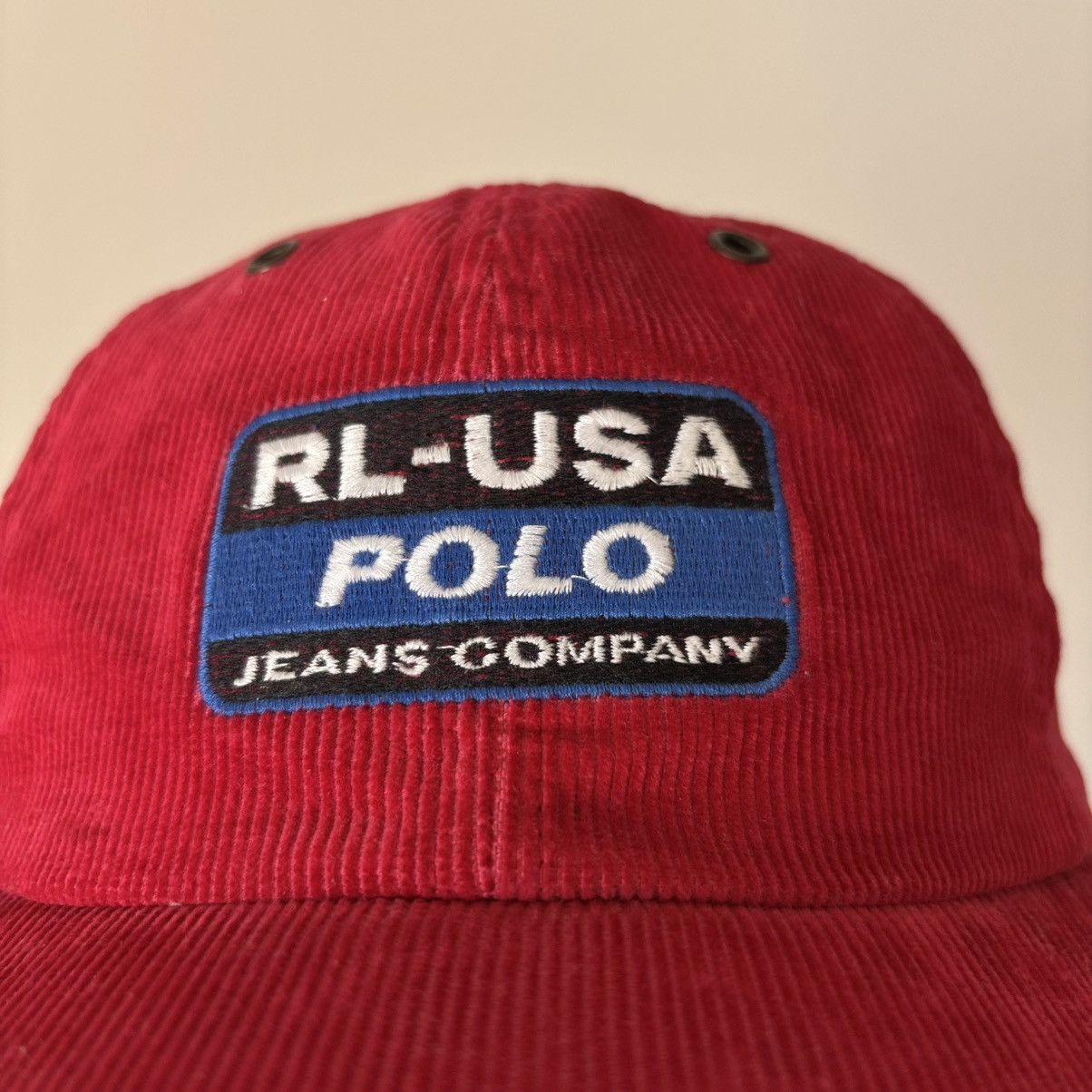 Polo Ralph Lauren Polo Jeans Corduroy Hat Spellout Patch Logo Leather Strap Size ONE SIZE - 5 Thumbnail