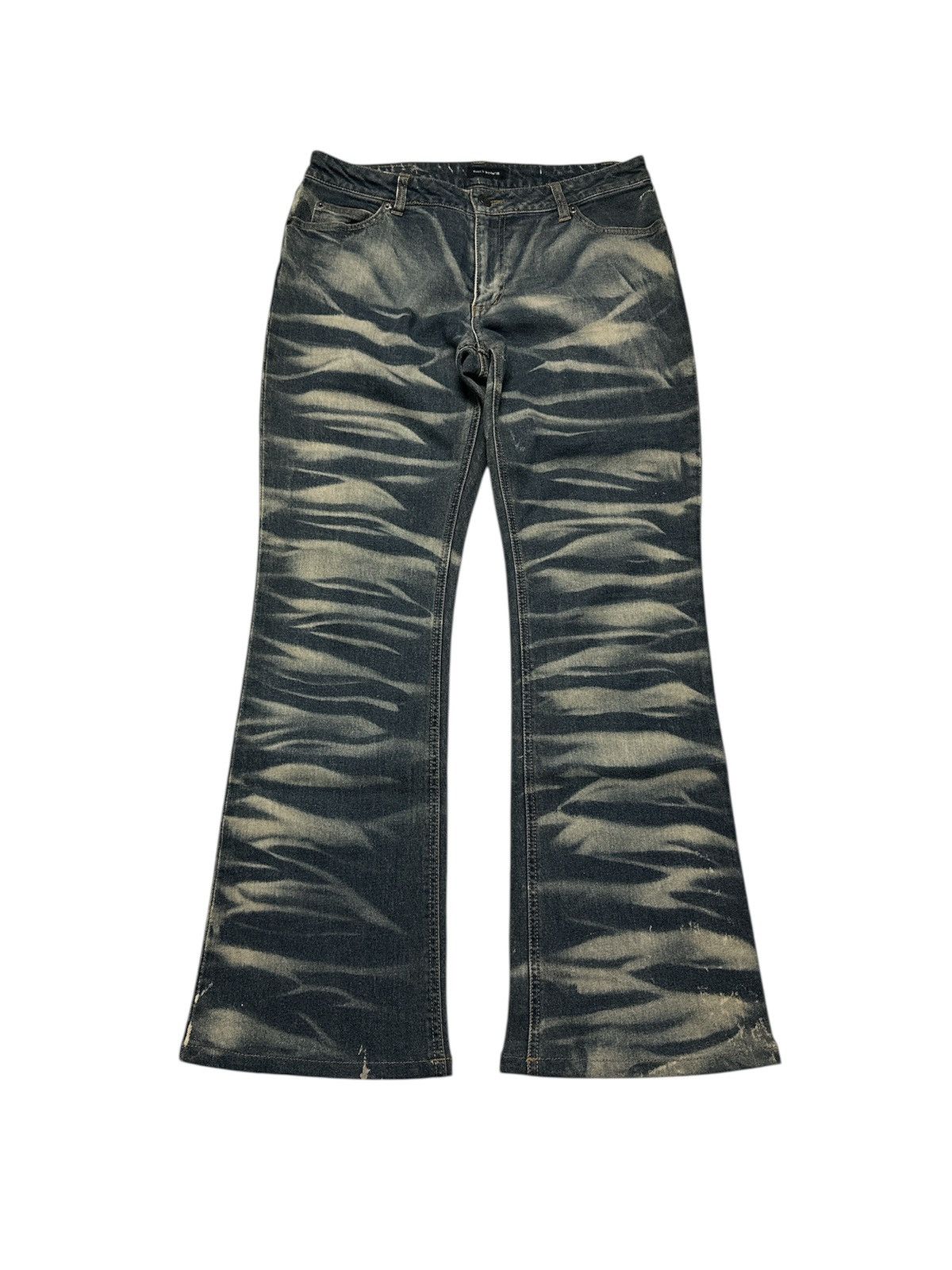GOA Distressed Daily Topics Flare Clawmark Y2K Lgb Goa Style Size US 31 - 5 Thumbnail