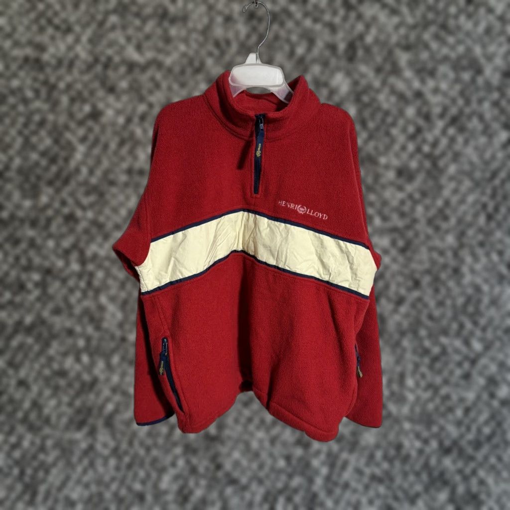 Henri Lloyd VINTAGE Henri Lloyd Red 1/4 Zip Fleece Jacket M Men Regular 90s Outdoor Embroidered Logo England Polyester Size US M / EU 48-50 / 2 - 1 Thumbnail