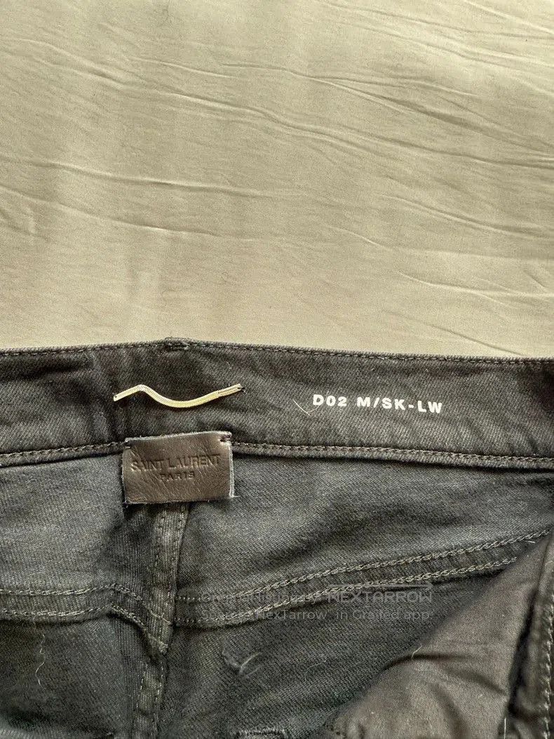 Saint Laurent Paris Saint Laurent Distressed Denim Jeans. Size US 27 - 3 Thumbnail