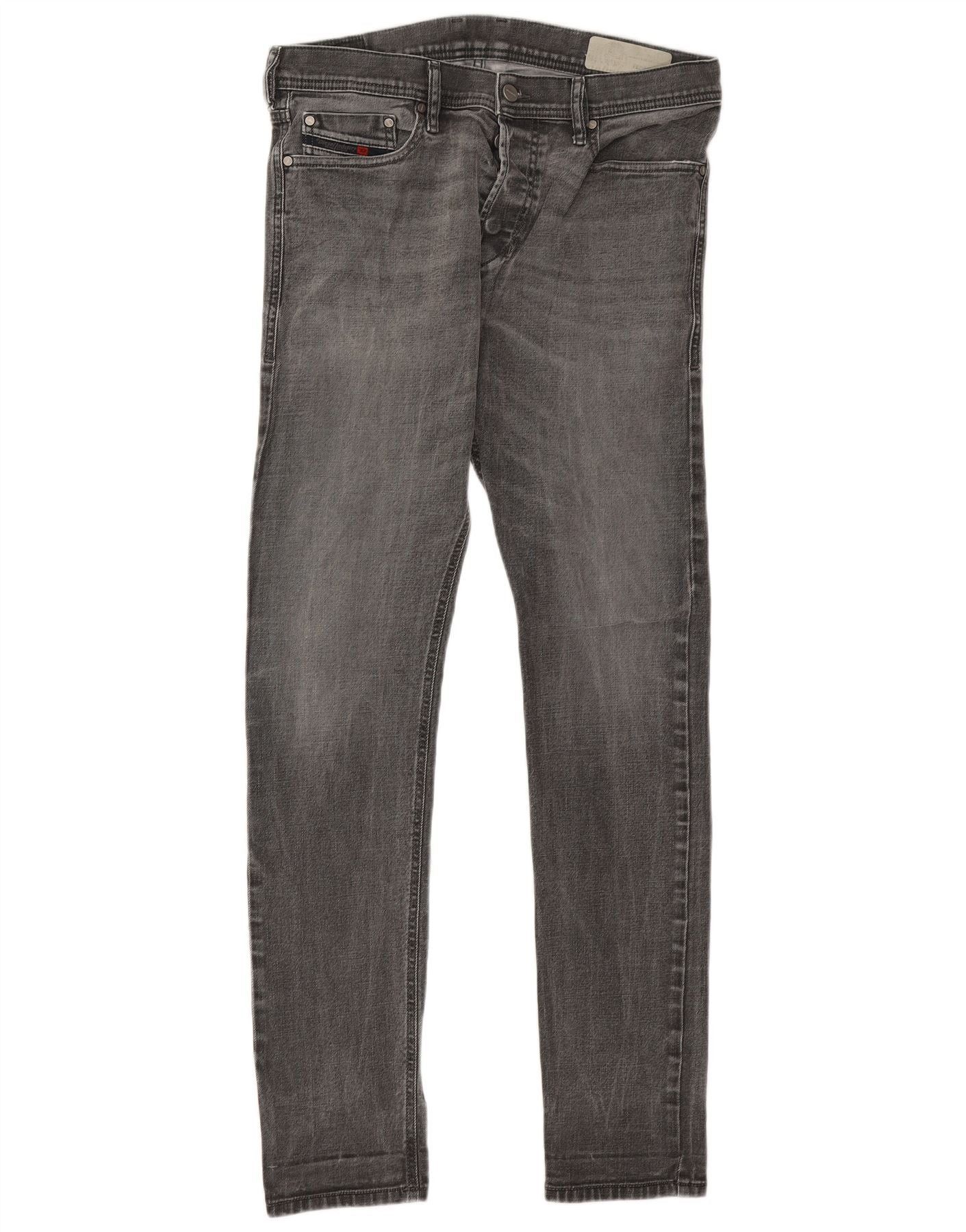 Diesel Mens Slim Jeans W32 L32 Grey Cotton Size US 32 / EU 48 - 1 Thumbnail