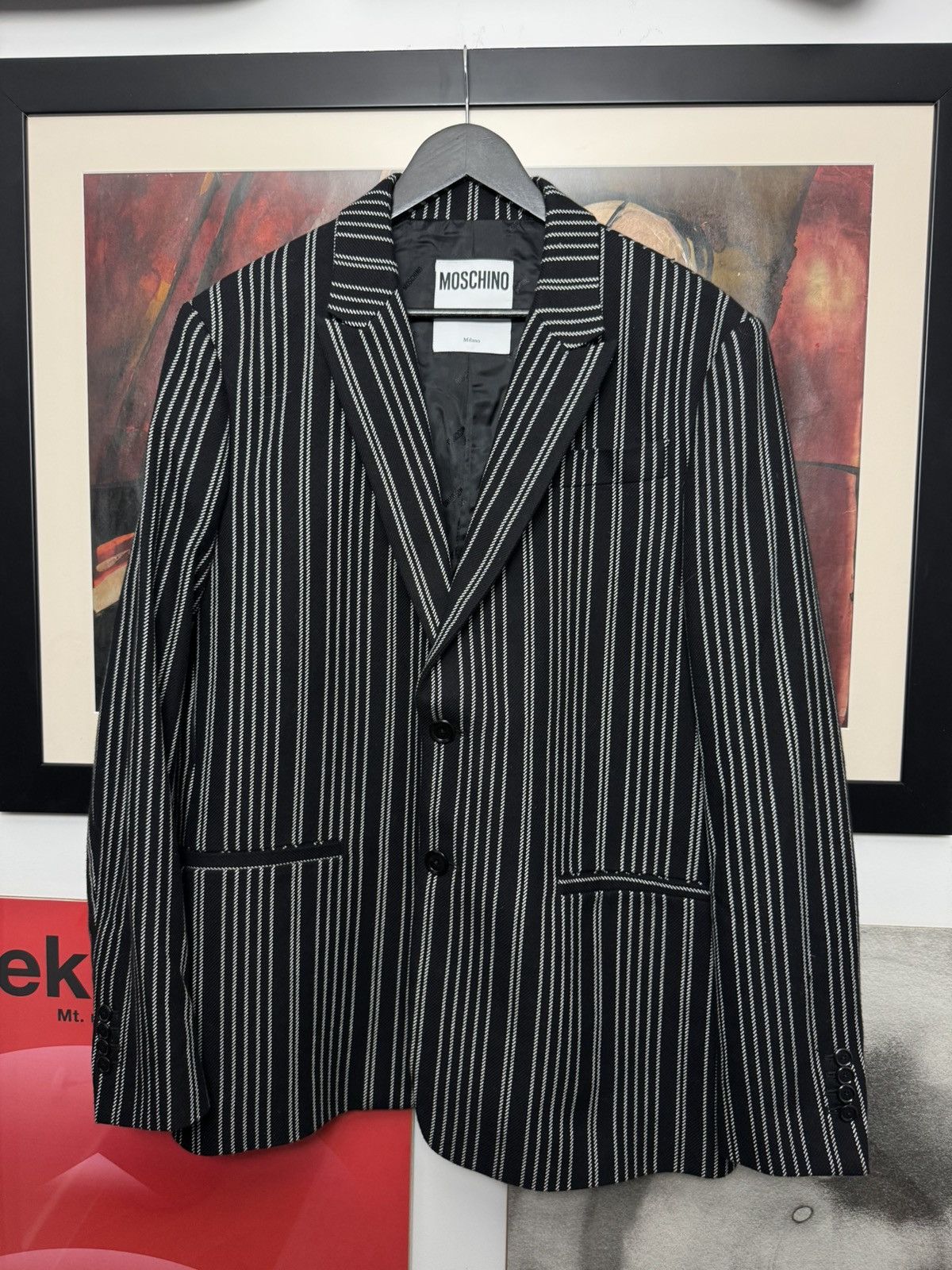 Moschino Moschino Couture Milano Designer Stripes Cotton Blazer Coat Size US L / EU 52-54 / 3 - 1 Thumbnail