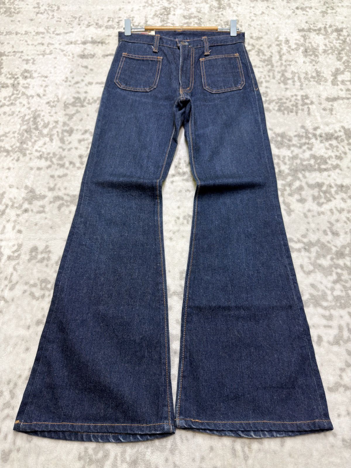 Vintage Bobson Vintage Dark Blue Super Flare Bell Bottom Denim Jeans Size US 26 / EU 42 - 1 Thumbnail