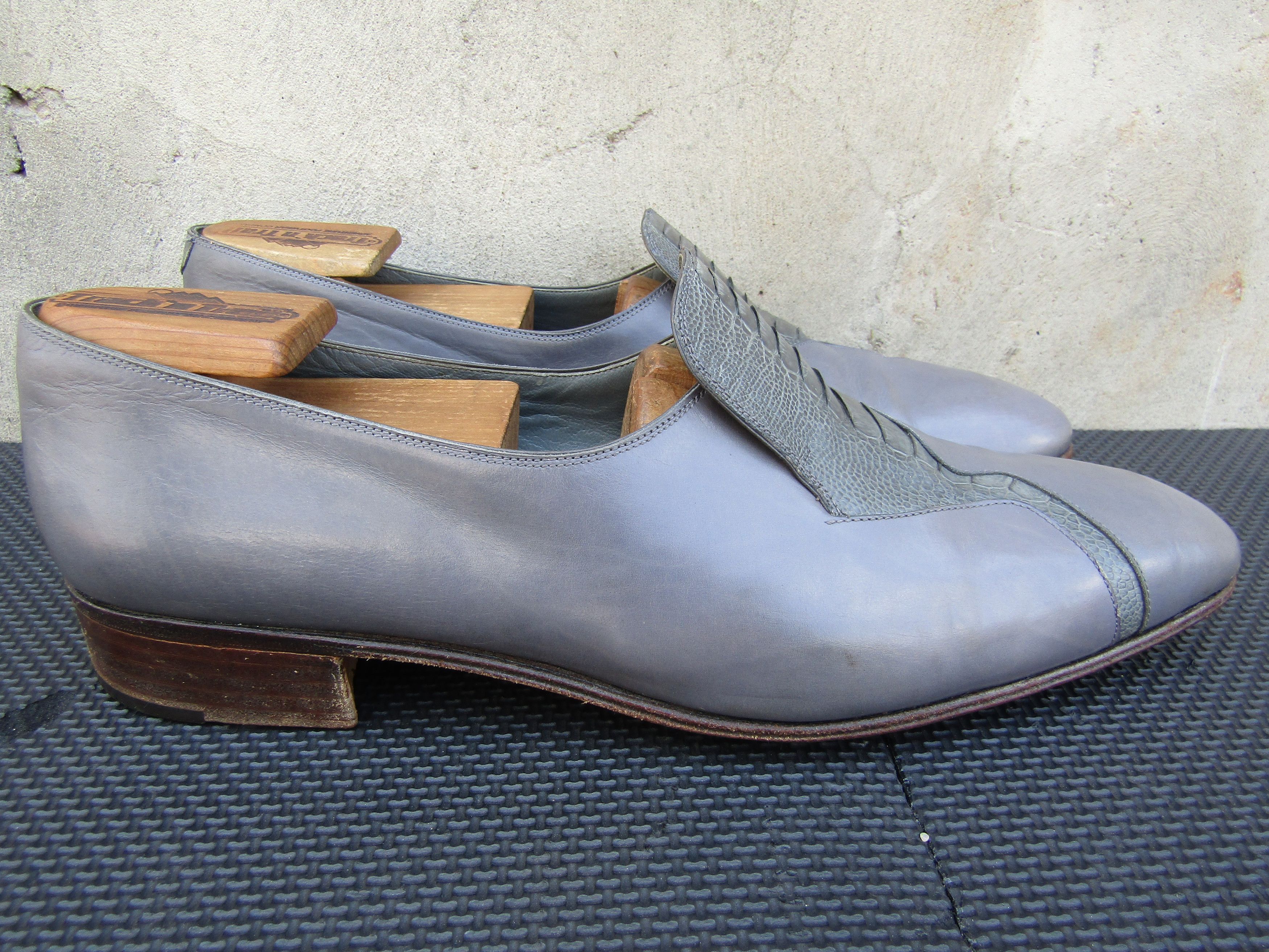 Mauri Mauri Gray Grey Genuine gator Exotic Loafers Slip On Size US 9.5 / EU 42-43 - 6 Thumbnail