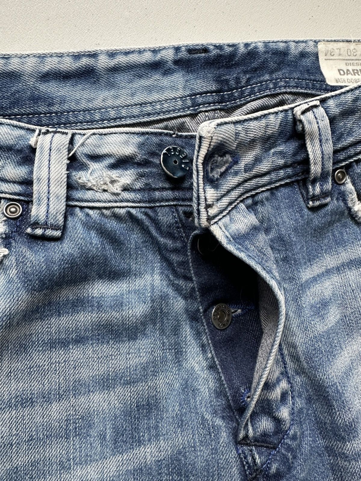 Diesel Diesel Darron Distressed Avant Garde Jeans Size US 30 / EU 46 - 7 Thumbnail