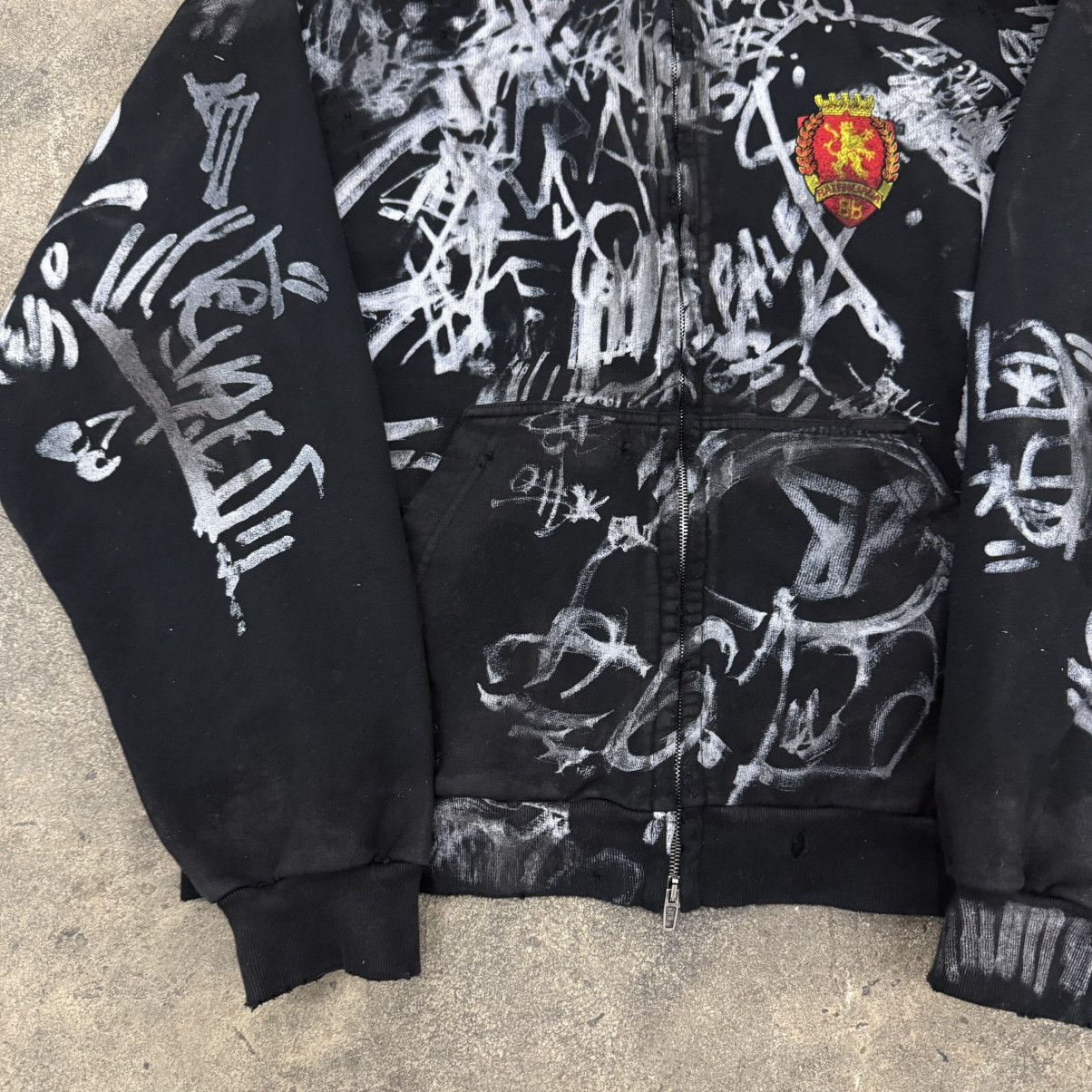 Balenciaga Balenciaga Black Graffiti Skater Zipup Size US XS / EU 42 / 0 - 5 Thumbnail