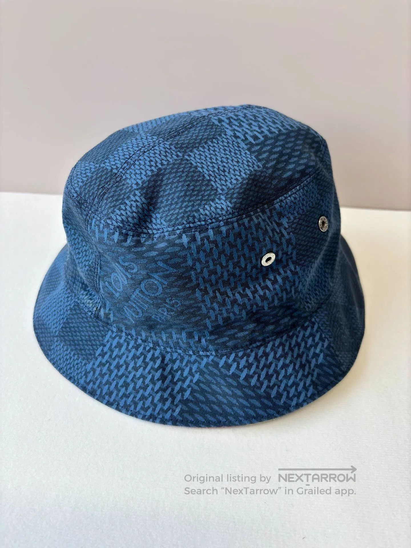 Louis Vuitton Louis Vuitton Blue Check Bucket Hat. Size ONE SIZE - 2 Thumbnail