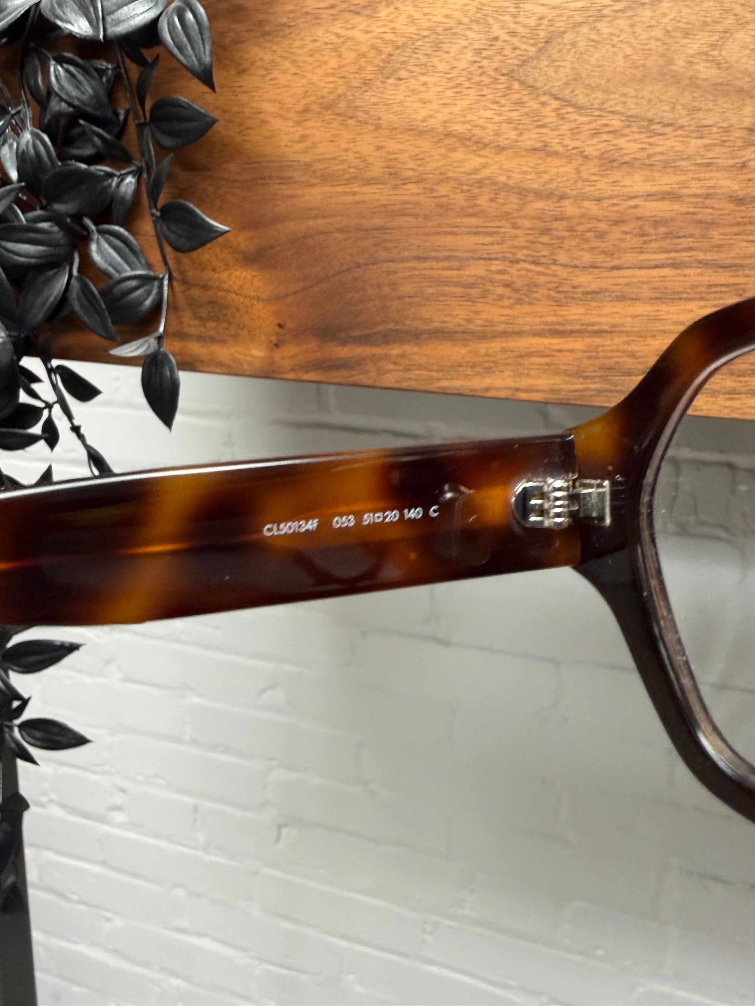 Celine Celine ‘CL50134F’ Tortoiseshell Brown Rounded Optical Glasses Size ONE SIZE - 5 Thumbnail