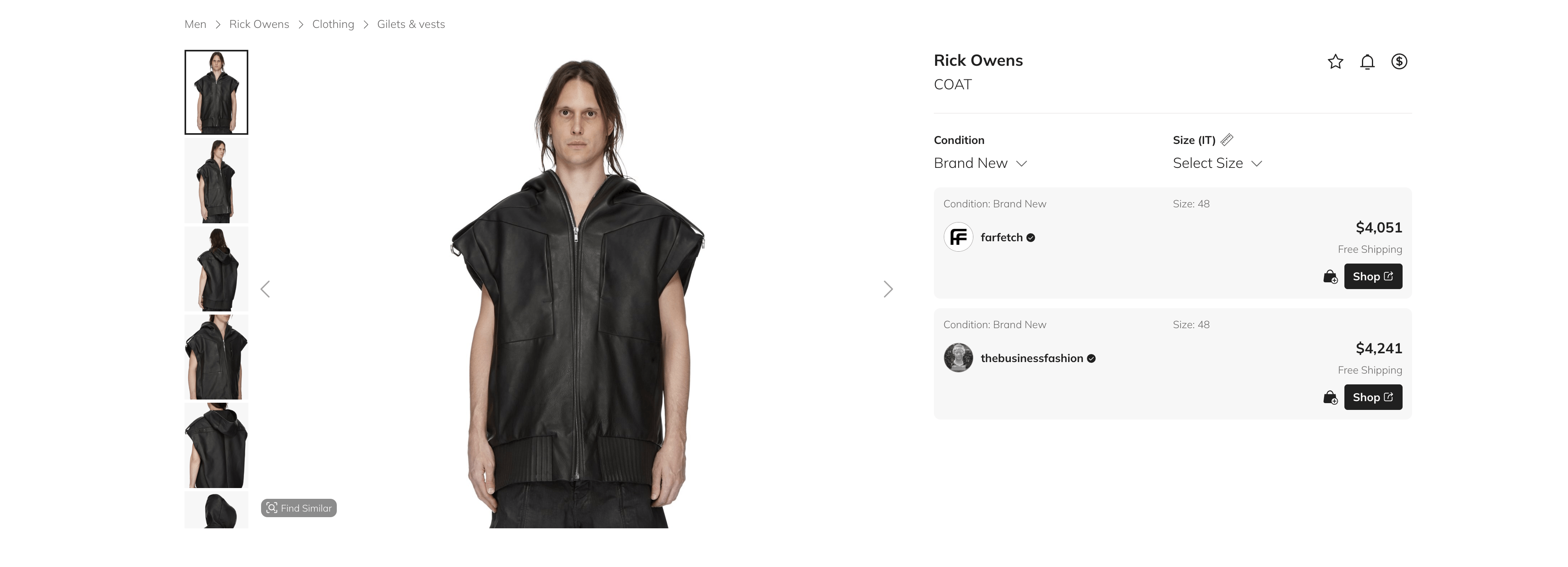 Rick Owens SS/24 Rick Owens Runway Sleeveless Leather Jacket Size US L / EU 52-54 / 3 - 18 Thumbnail