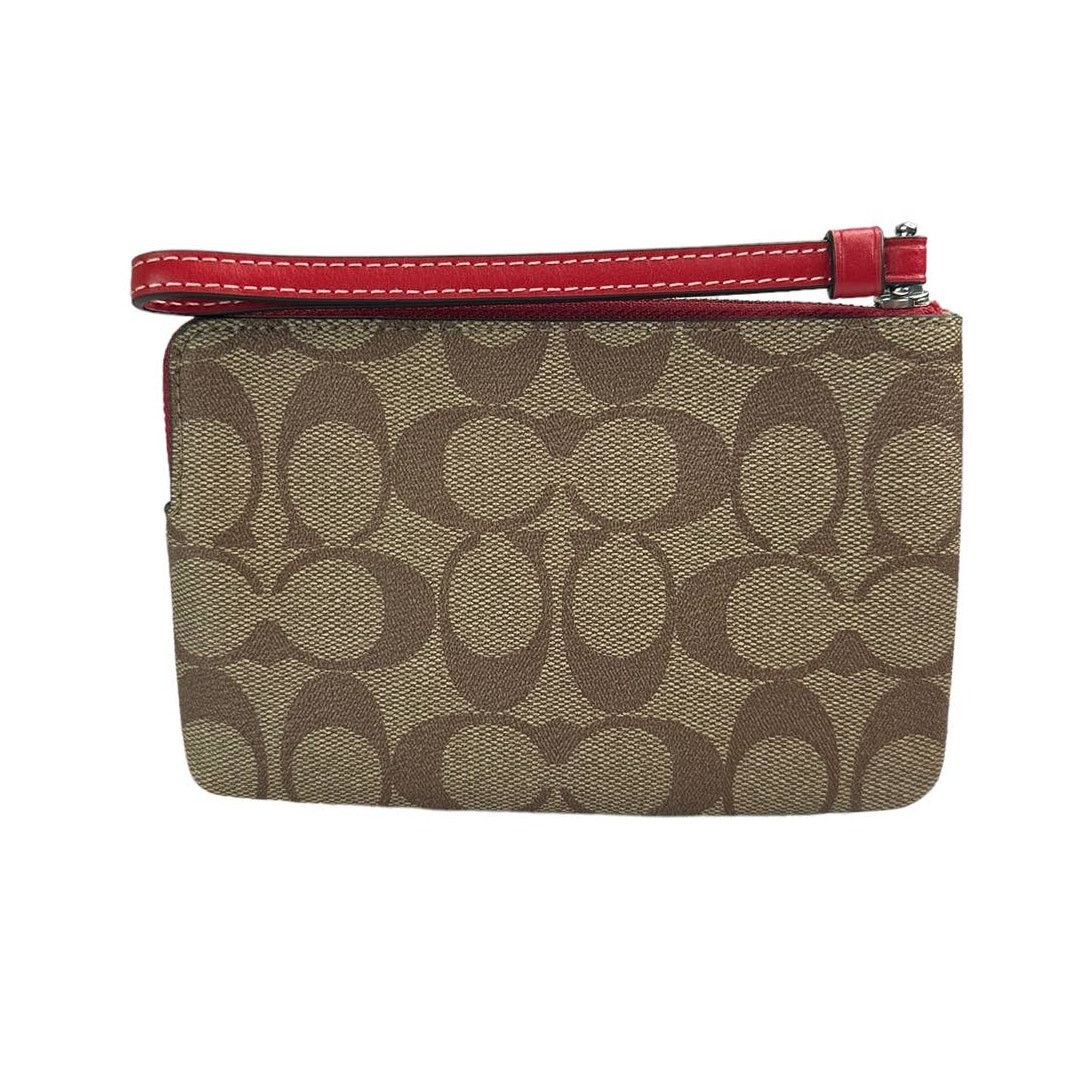 Coach Coach Corner Zip Wristlet Canvas With Wild Strawberry Size ONE SIZE - 2 Thumbnail