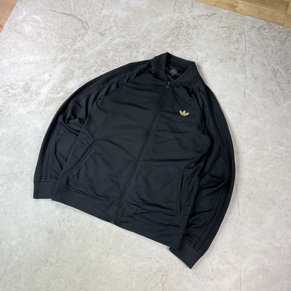 Adidas × Vintage Vintage Adidas Originals Stripe Big Logo Track Bomber Jacket Size US M / EU 48-50 / 2 - 3 Thumbnail